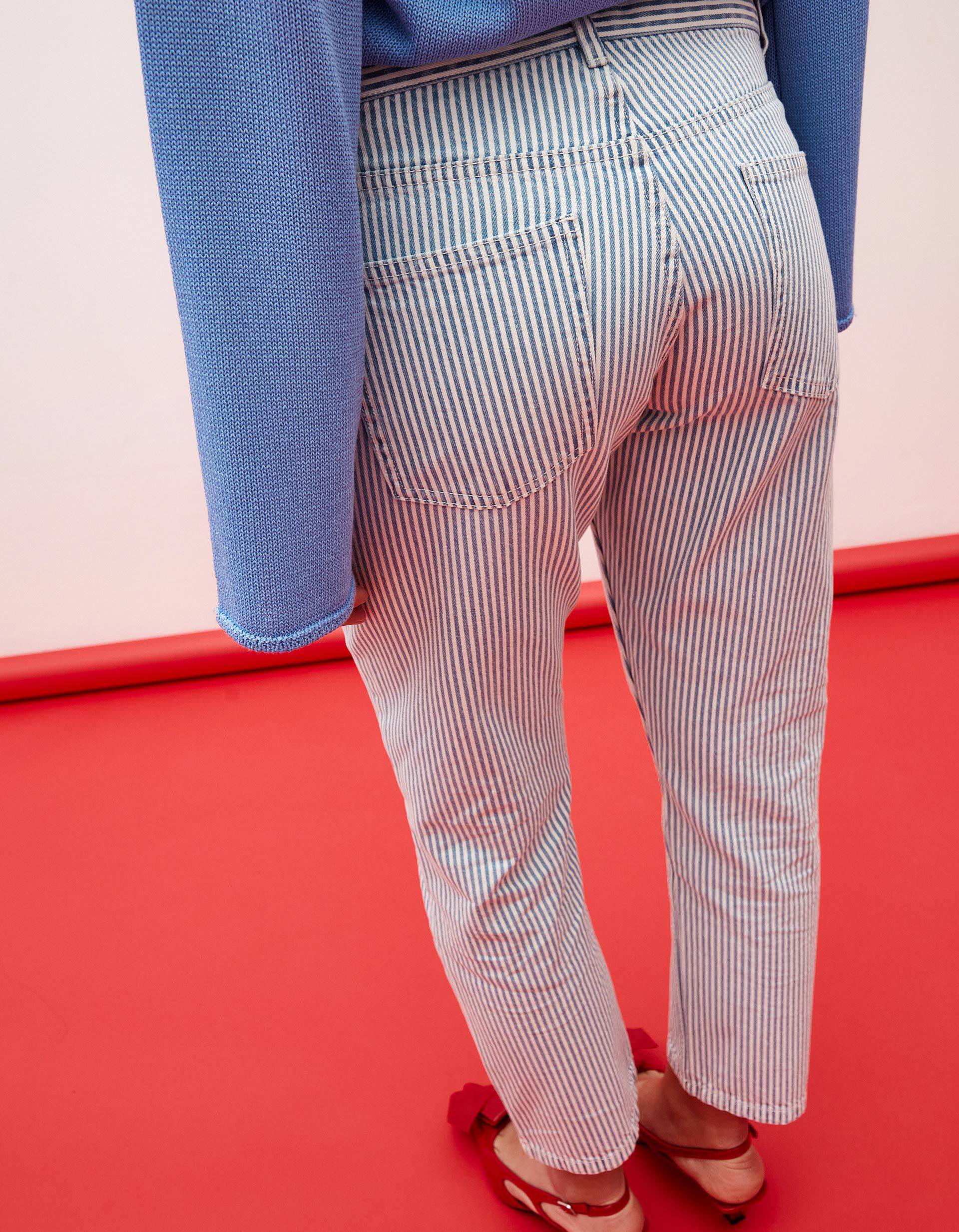 Comprar Online Cal&ccedil;as de Ganga Riscas, Mulher, Azul