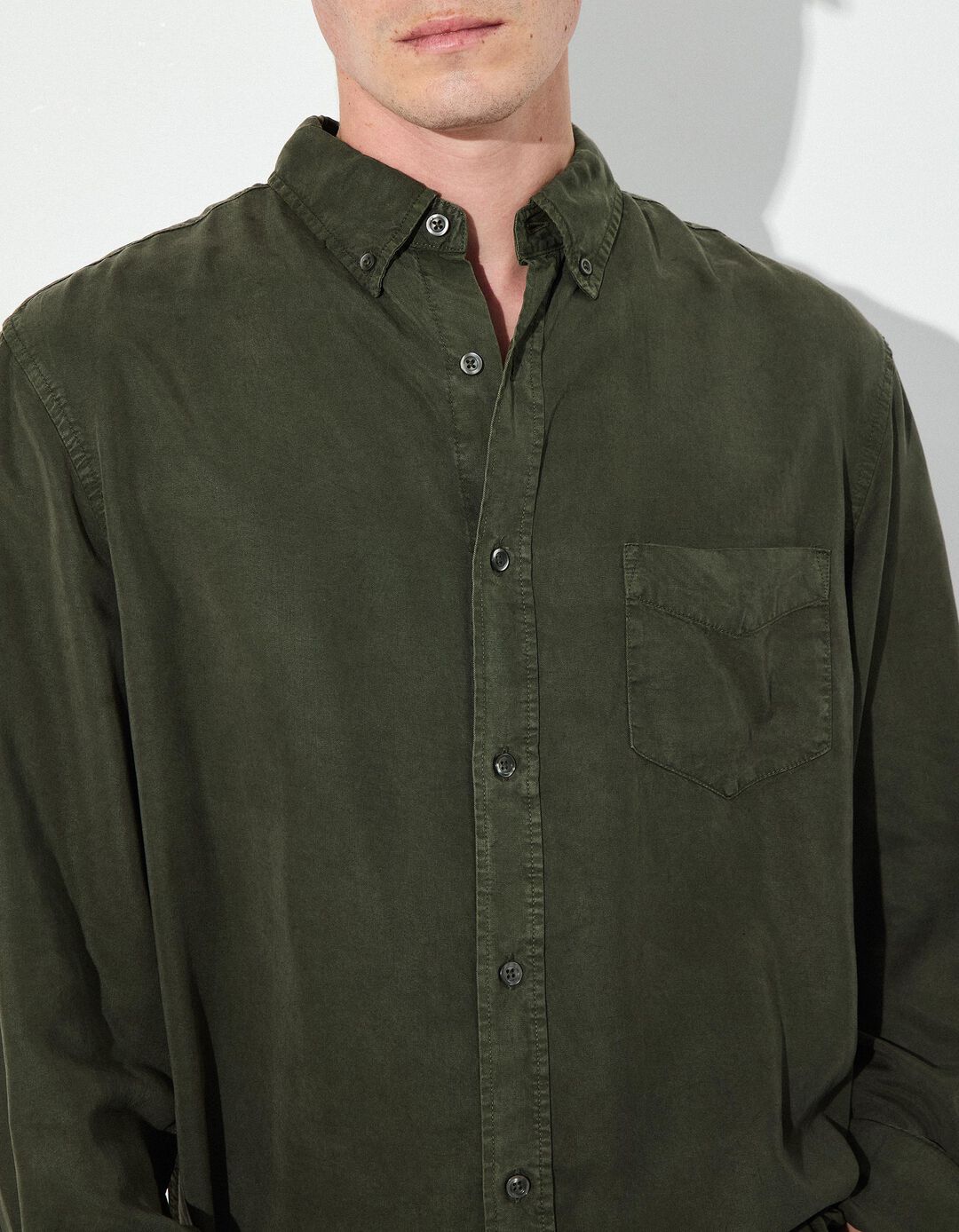 Camisa, Homem, Verde Escuro