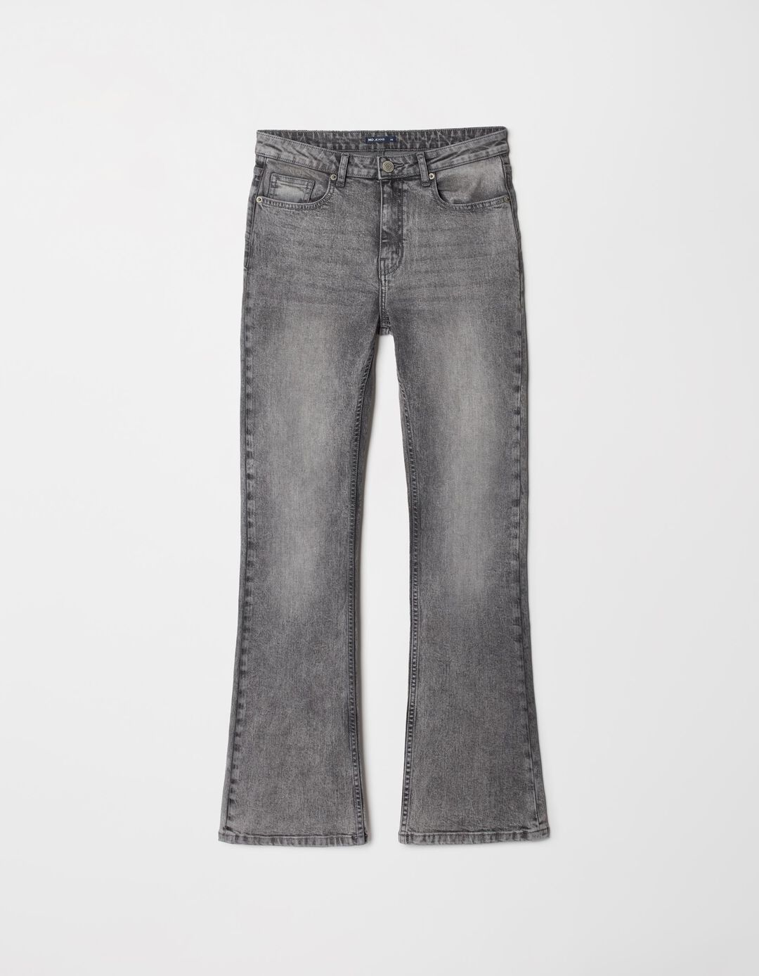 Calças de Ganga Bootcut, Mulher, Cinzento Claro