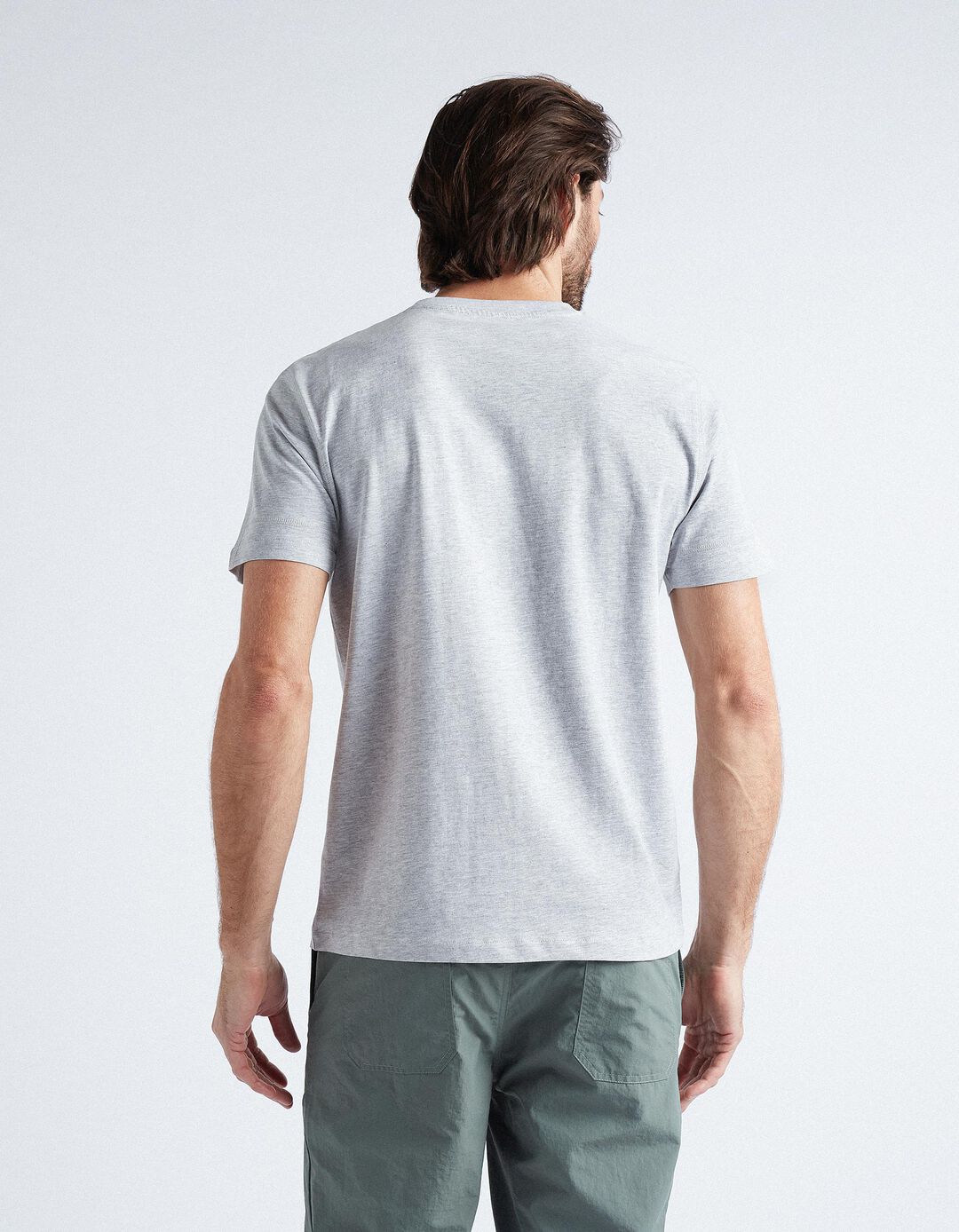 T-shirt Técnica Refletora, Homem, Cinzento Claro