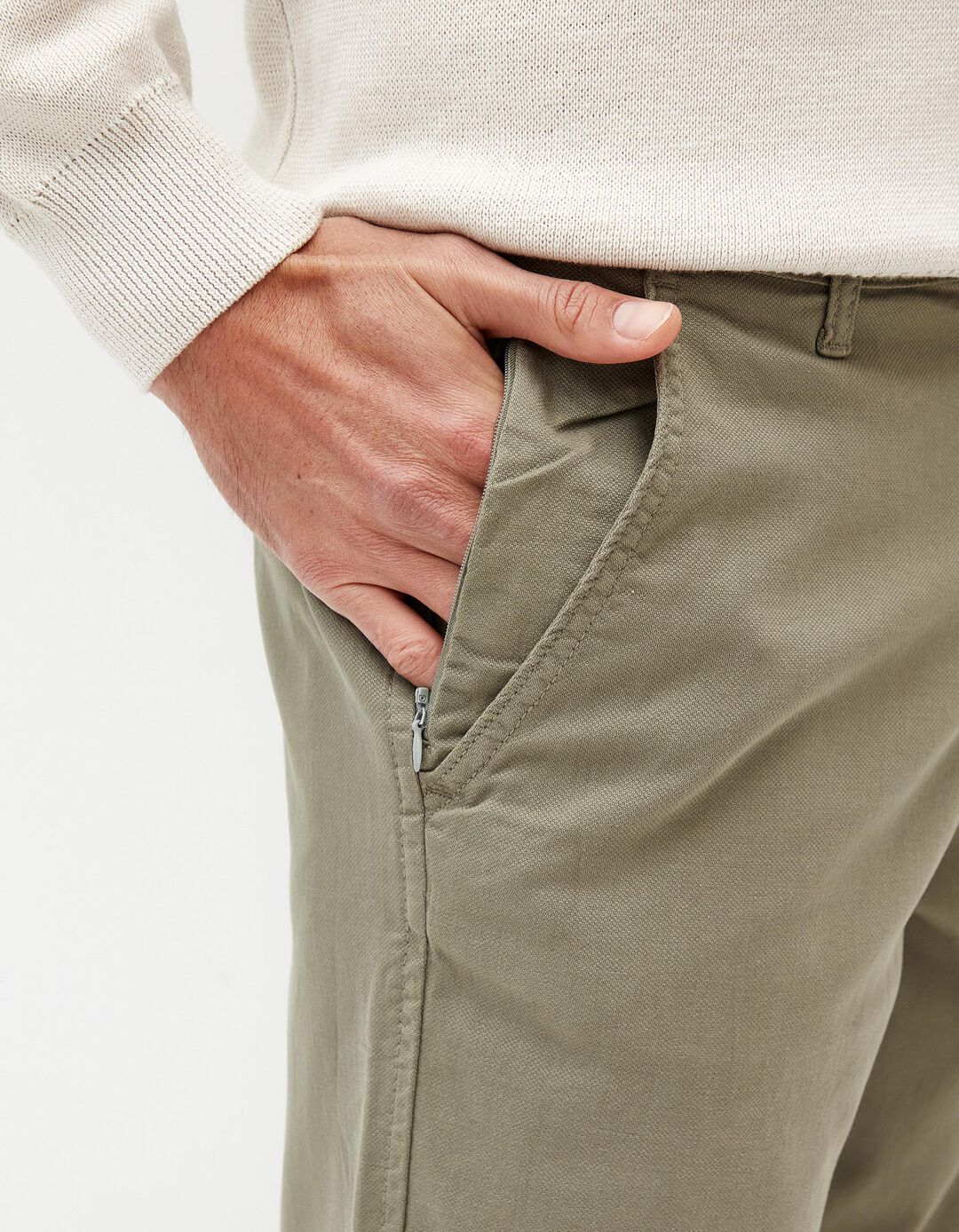Calças Chino Slim, Homem, Verde Escuro