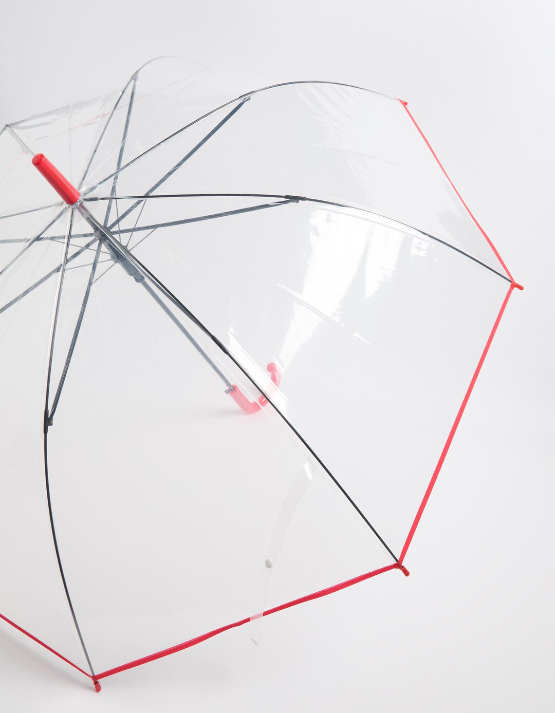 Guarda-Chuva Transparente, Mulher, Vermelho
