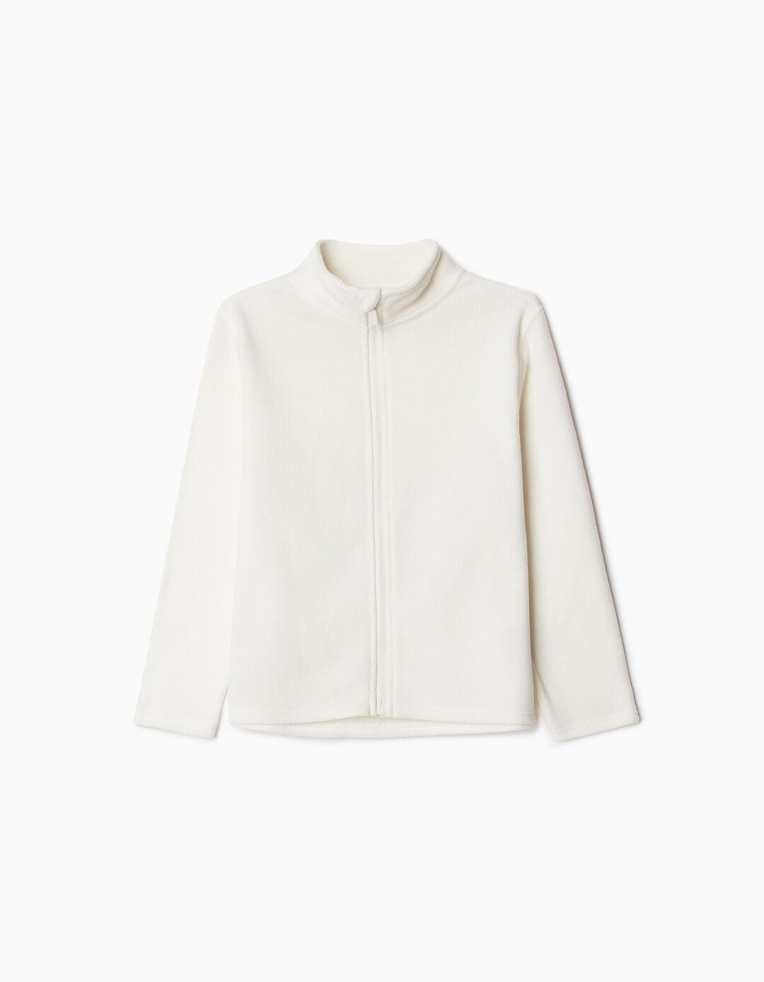 Casaco Polar Fecho de Correr, Menina, Branco