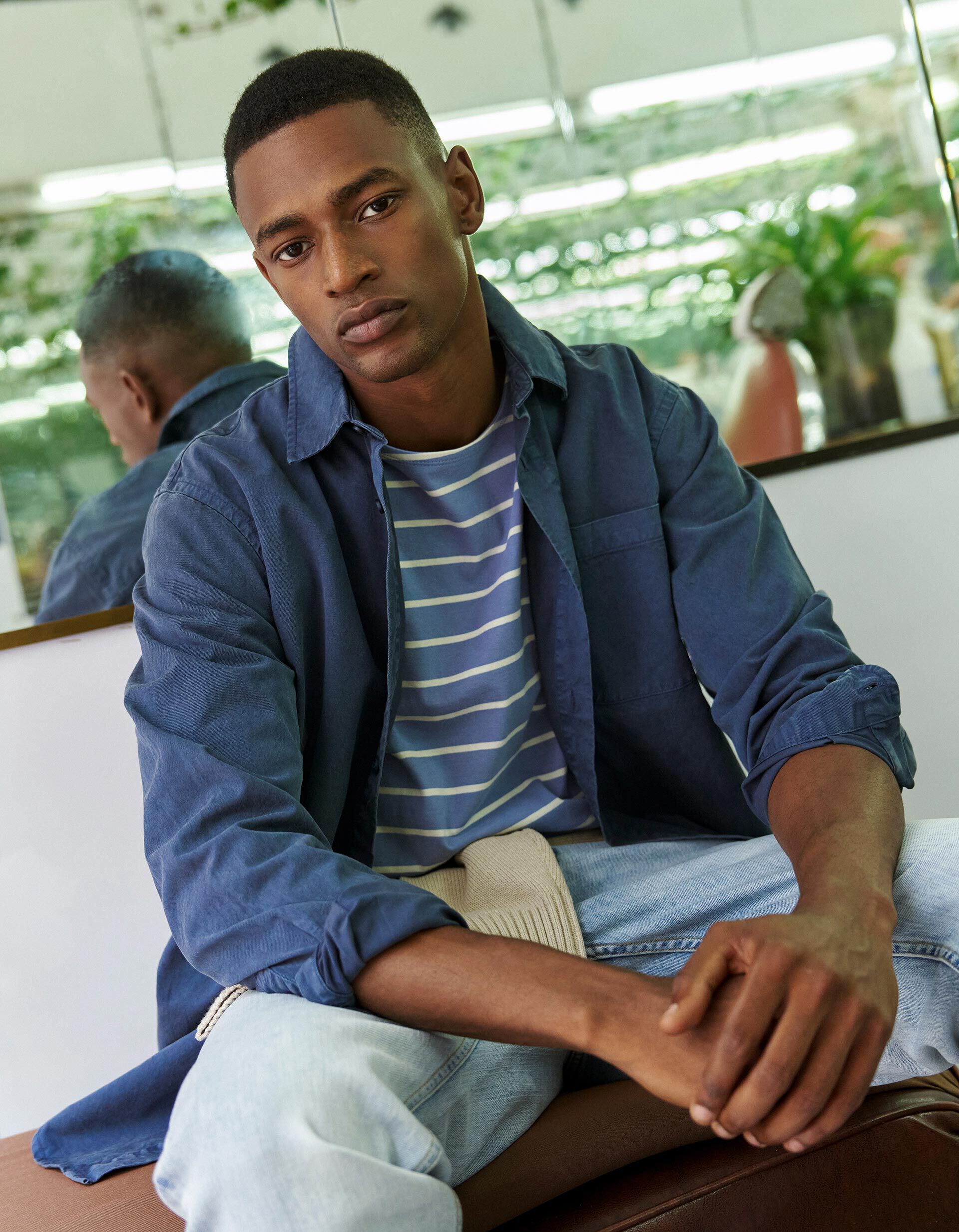 Camisa Liocel, Homem, Azul Escuro