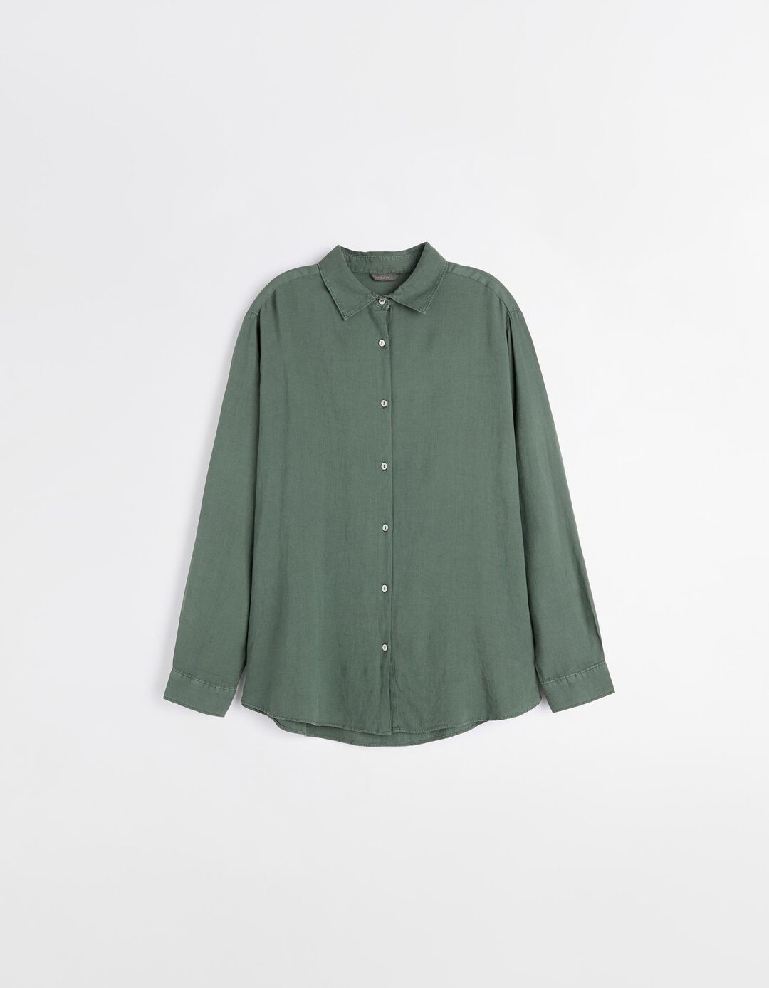 Camisa de Linho, Mulher, Verde Escuro 