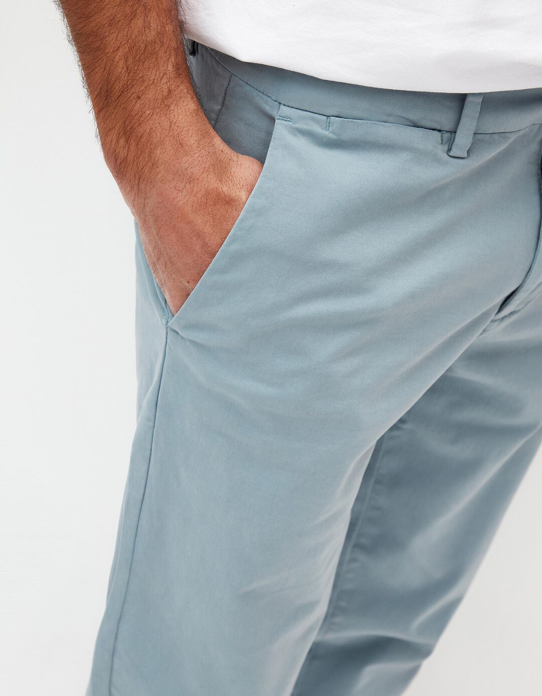 Calças 'Slim fit', Homem, Cinzento