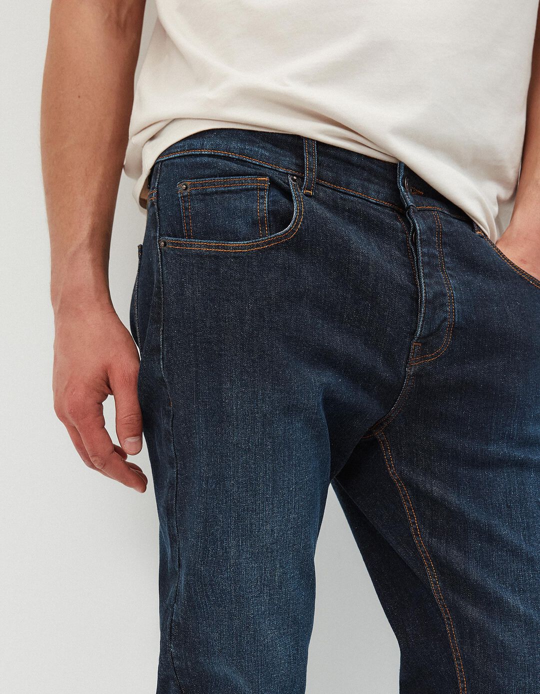 Calças Skinny Fit, Homem, Azul