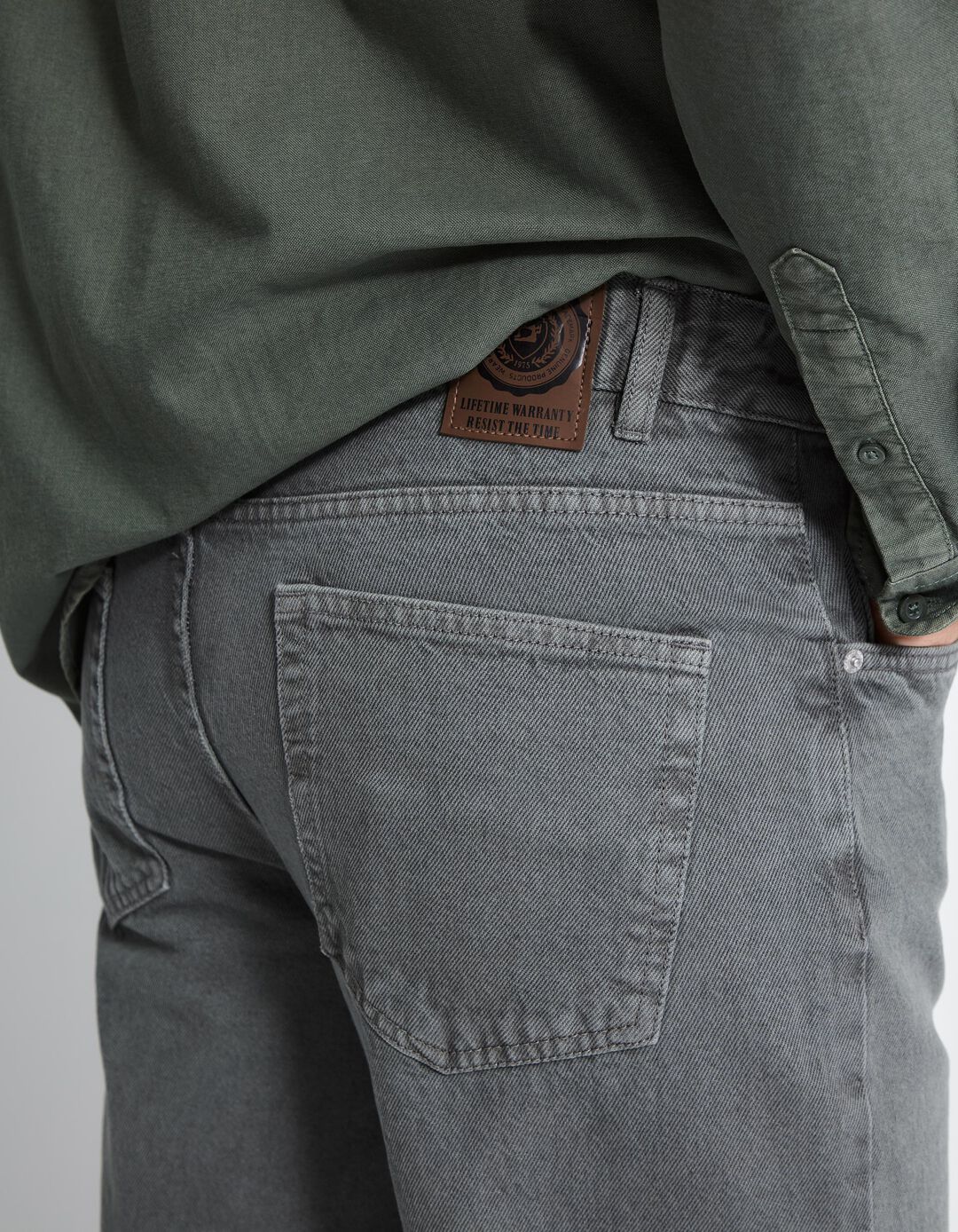 Cal&ccedil;as de Ganga 'Straight Fit', Homem, Verde Escuro