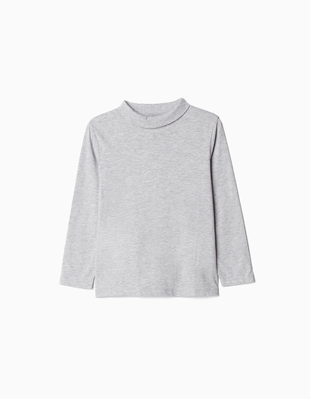 Camisola de Gola Alta, Menino, Cinzento Claro