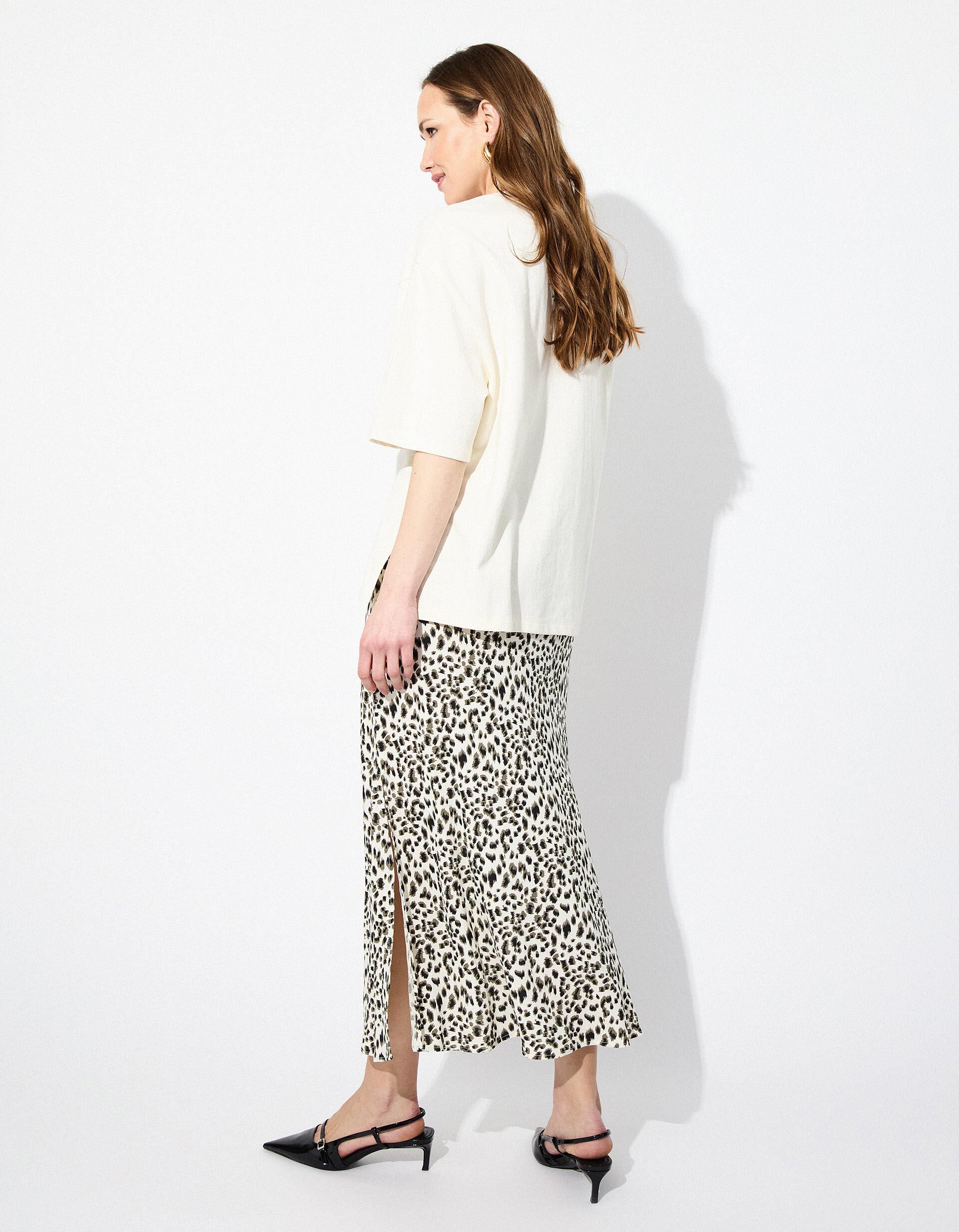 Comprar Online Saia Comprida Animal Print, Mulher, Verde Escuro