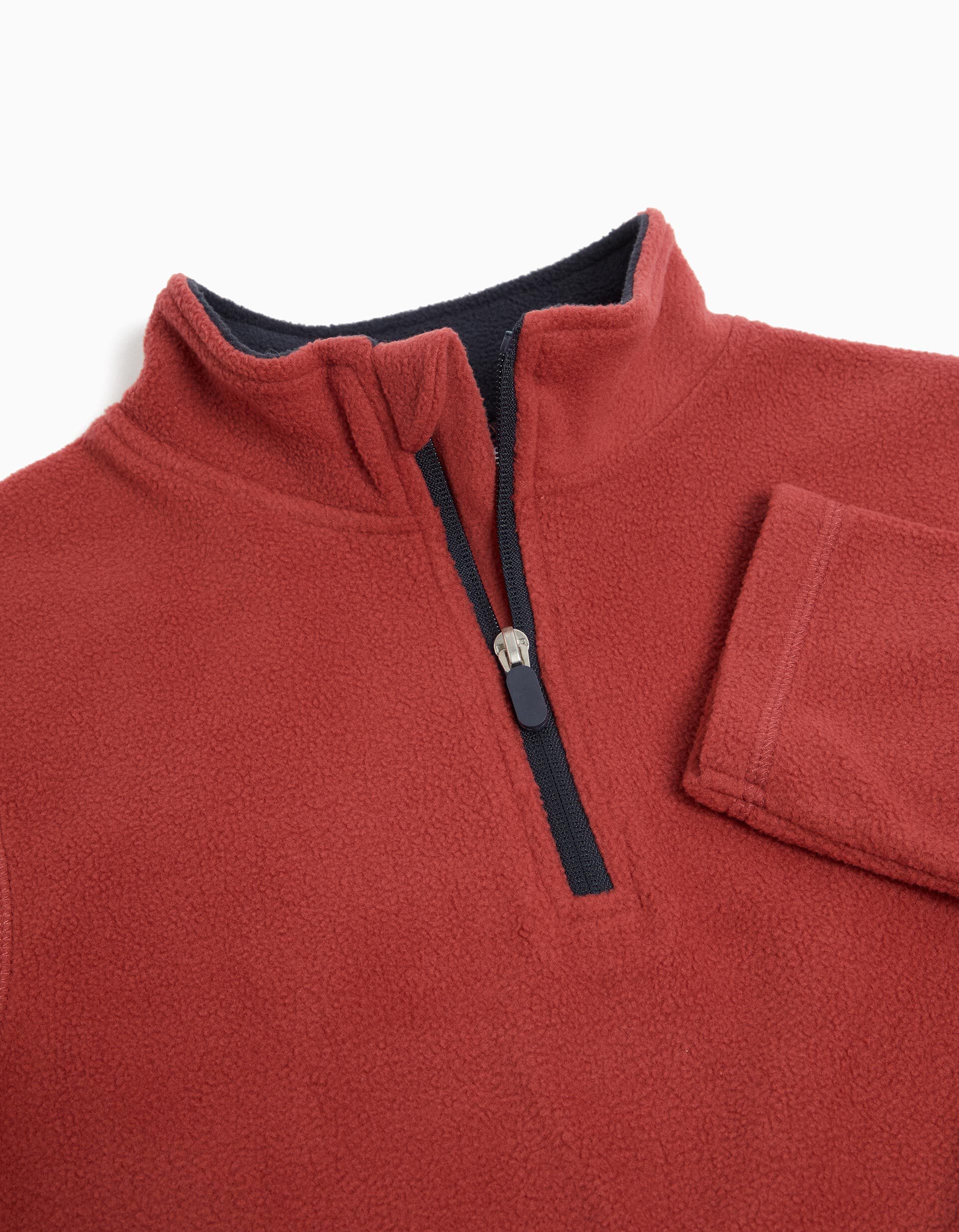 Comprar Online Sweatshirt Polar Fecho de Correr, Menino, Laranja Escuro