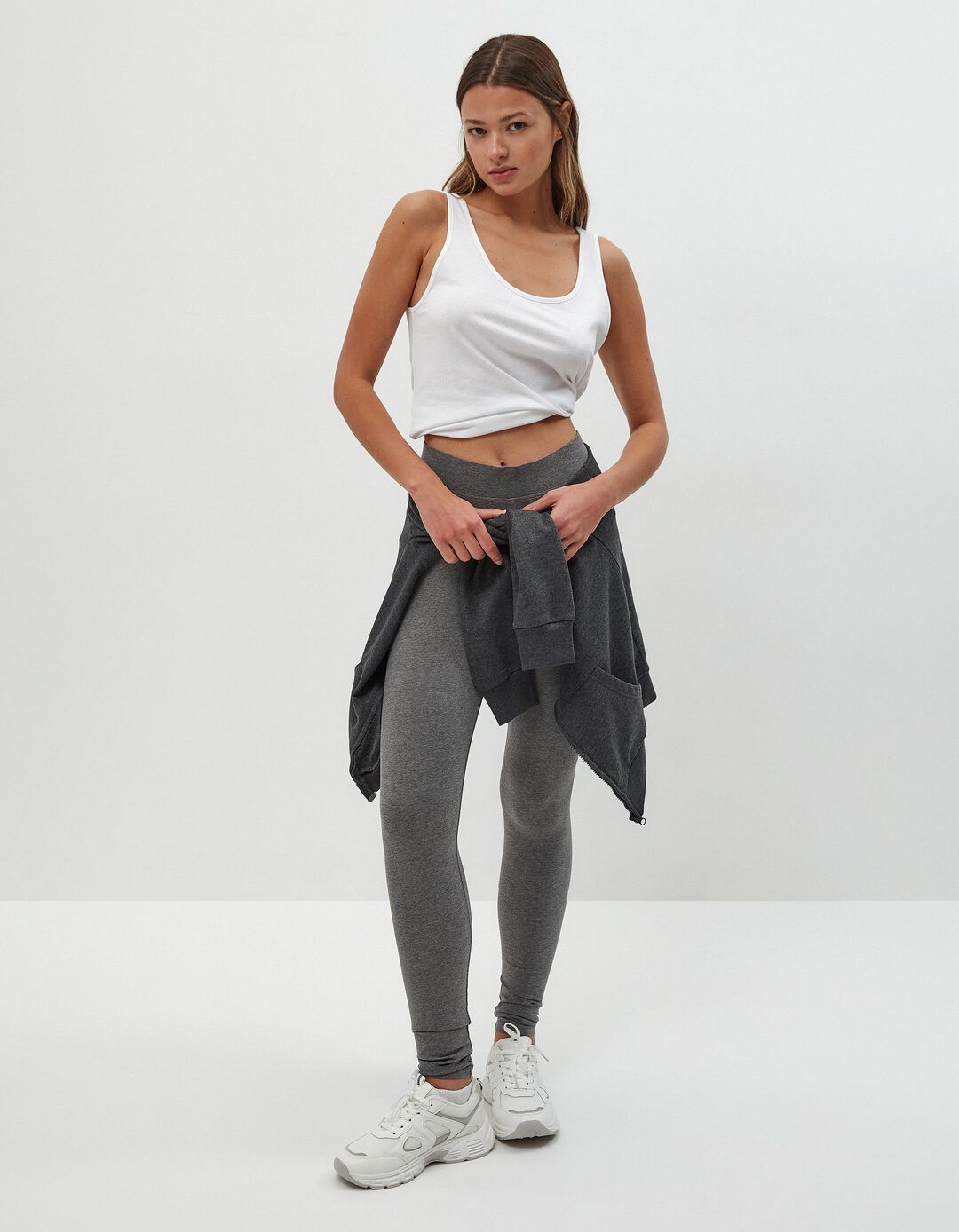 Leggings B&aacute;sicas, Mulher, Cinza