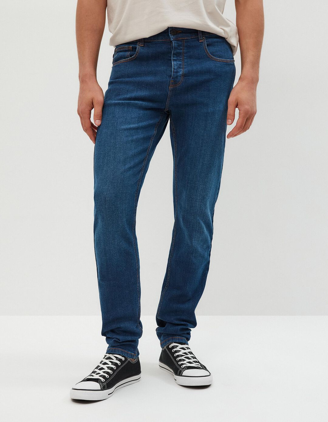 Cal&ccedil;as Skinny Fit, Homem, Azul