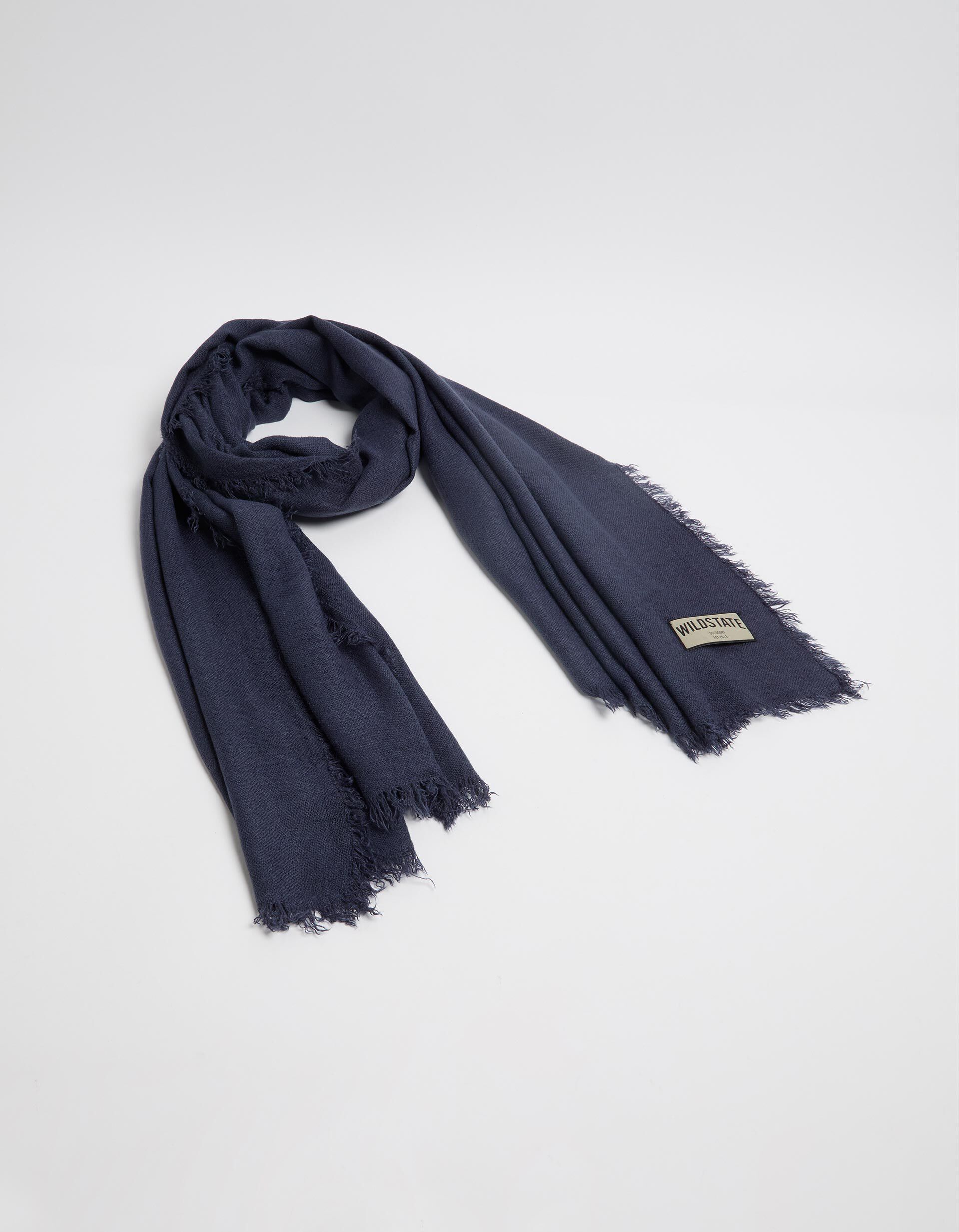 Comprar Online Cachecol Franjas Curtas, Homem, Azul Escuro