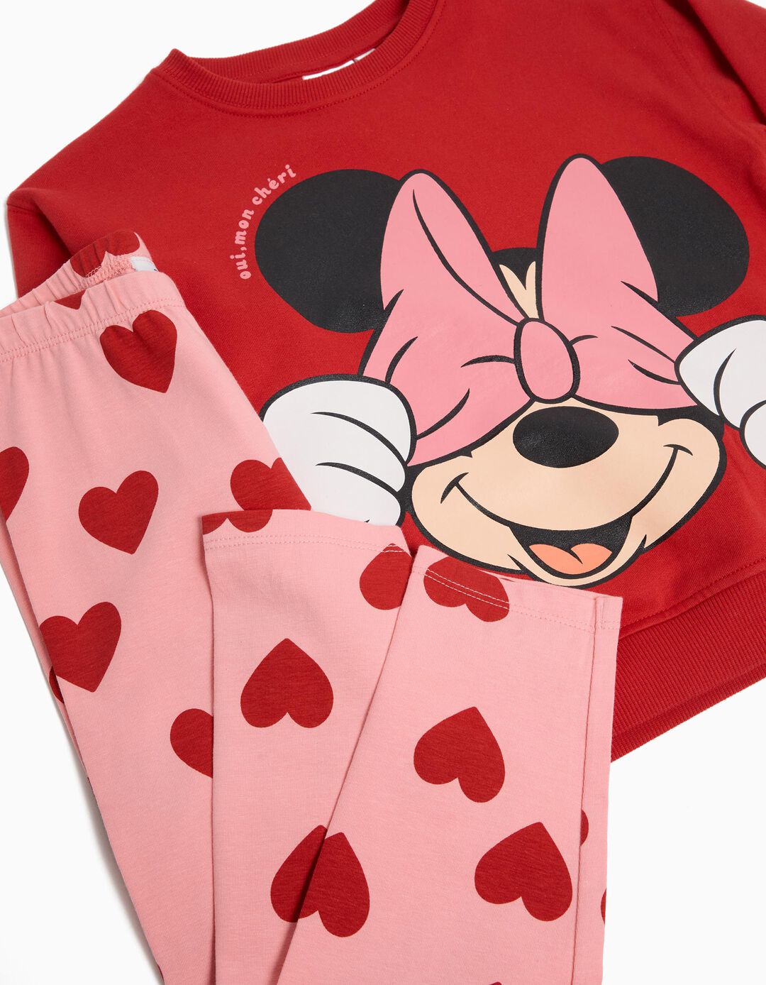 Conjunto Sweatshirt e Leggings 'Disney', Menina, Vermelho
