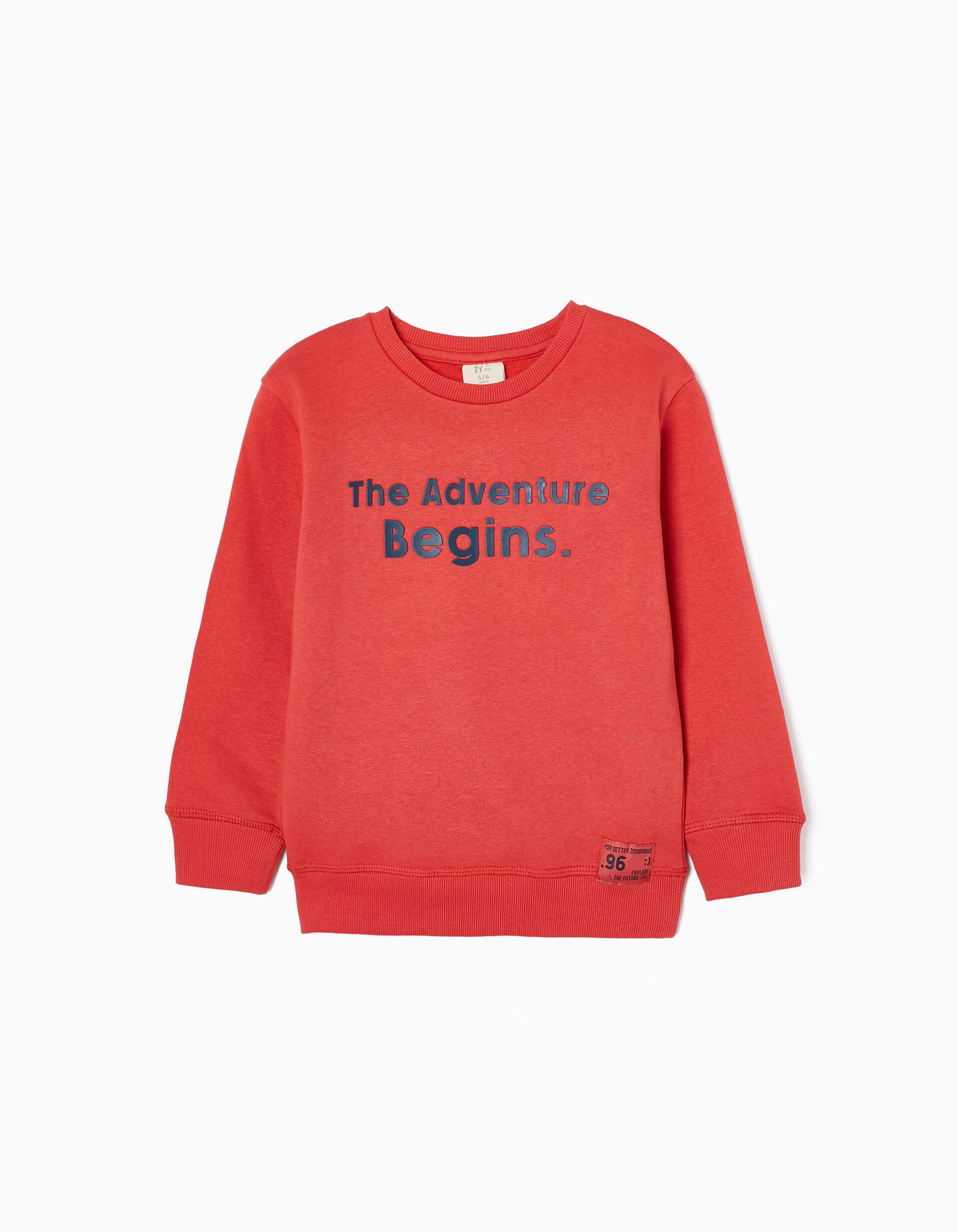 Sweat de Algodão para Menino, Vermelho