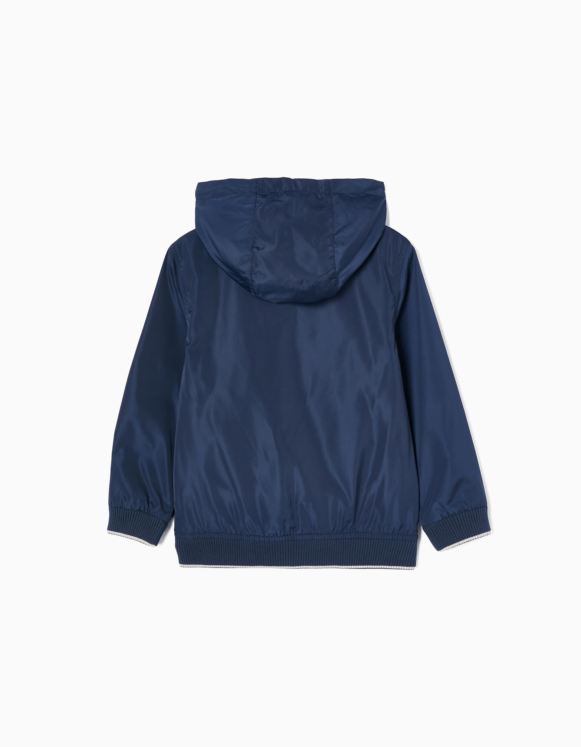Comprar Online Corta-Vento com Capuz Amov&iacute;vel para Menino, Azul Escuro