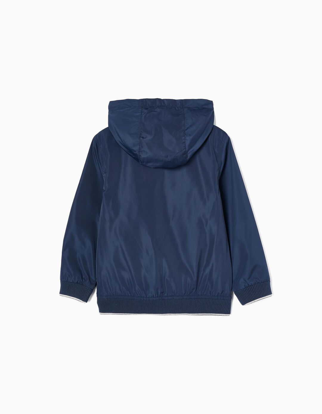 Corta-Vento com Capuz Amovível para Menino, Azul Escuro