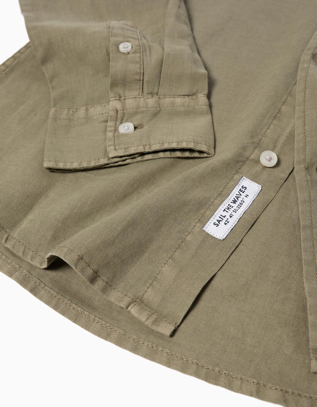 Camisa de Linho, Menino, Verde Escuro 