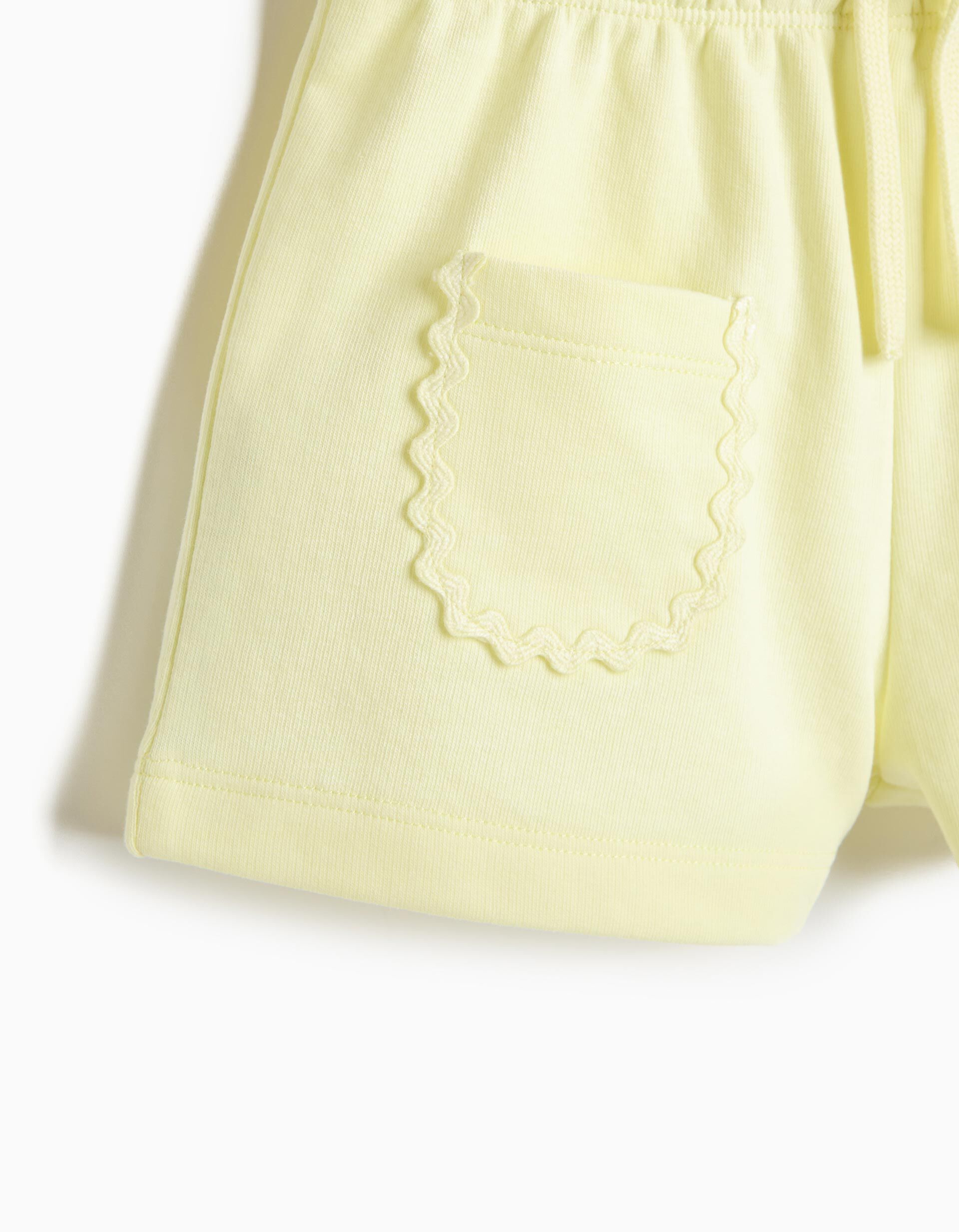 Cal&ccedil;&otilde;es de Felpa, Menina, Amarelo