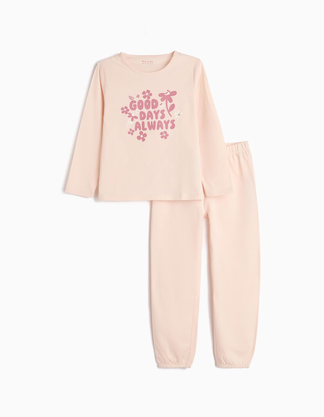 Pijama Jersey, Menina, Rosa Claro 