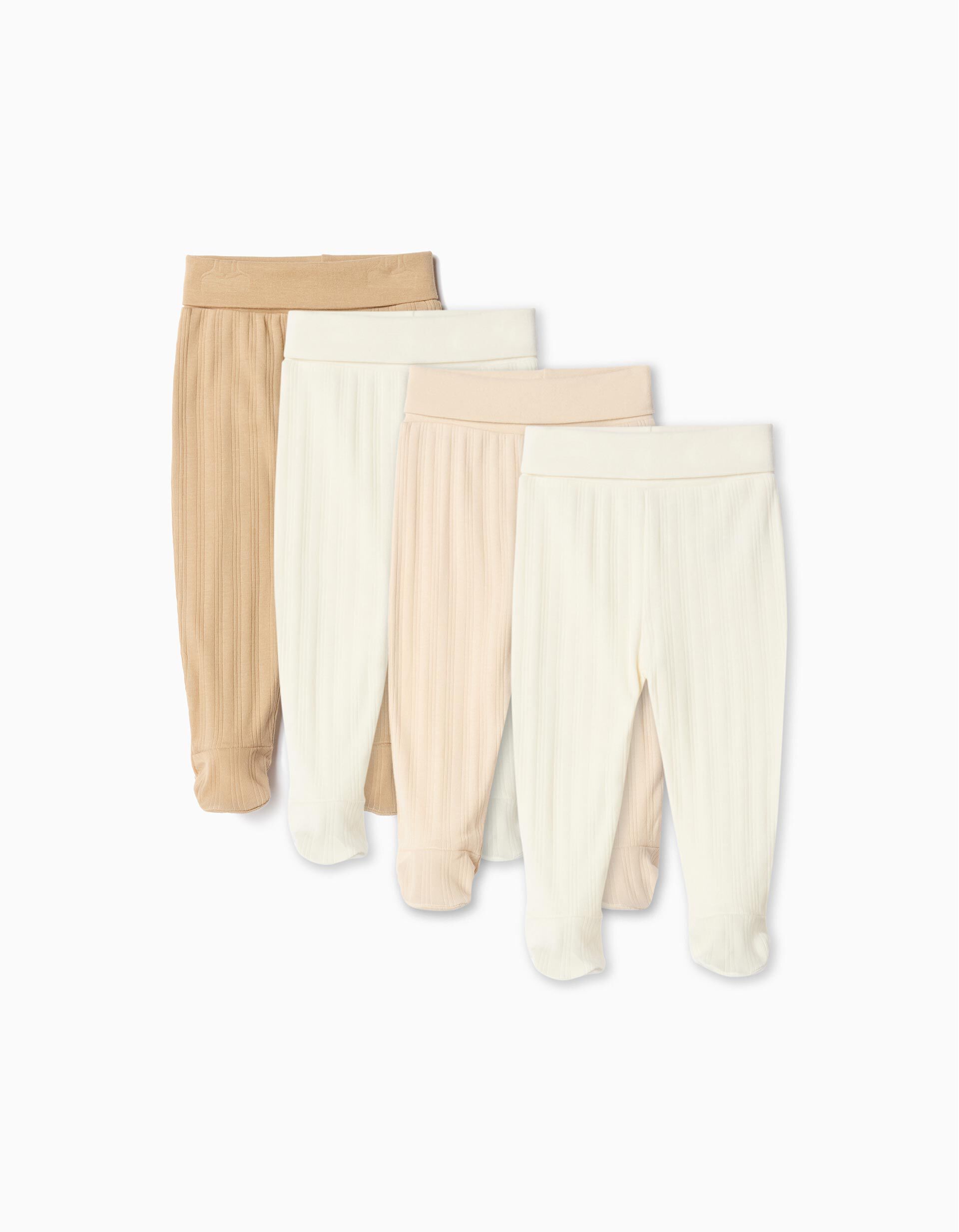 Pack 4 Cal&ccedil;as com P&eacute;s, Beb&eacute;, Multicor