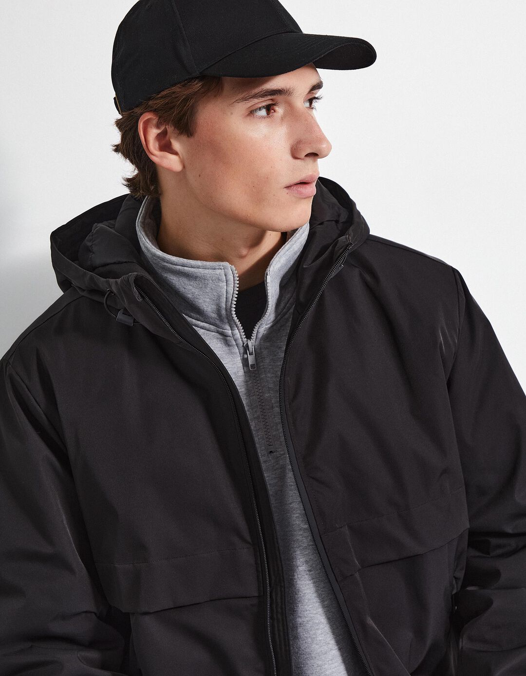 Parka Náutica Capuz, Homem, Preto