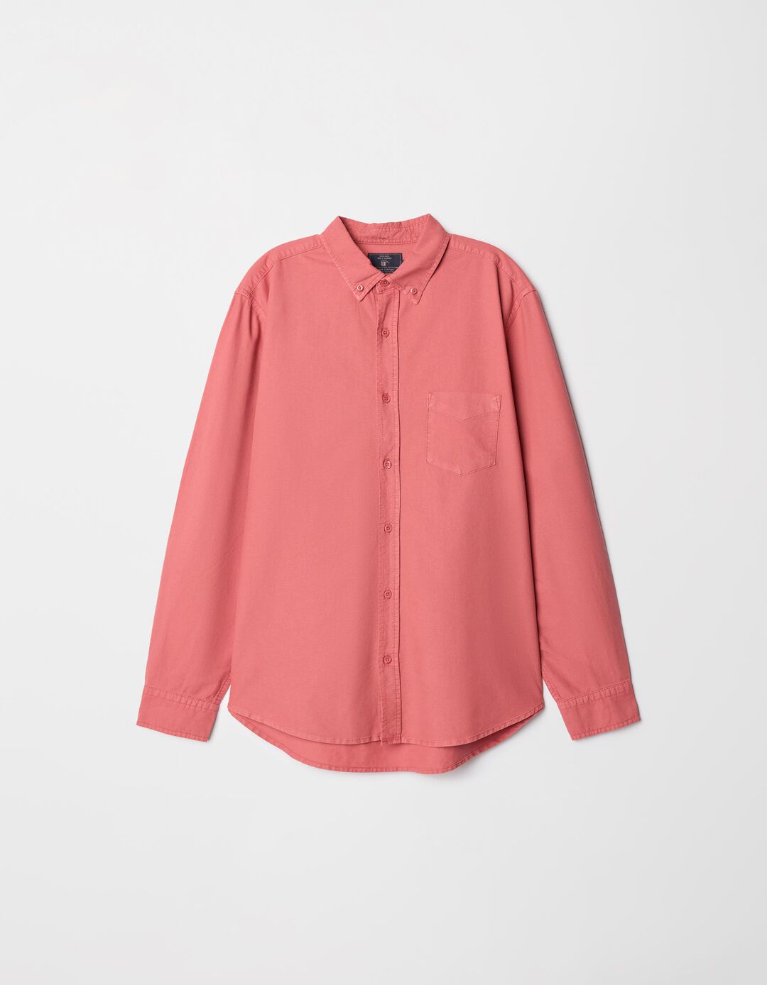 Camisa de Manga Comprida Oxford, Homem, Vermelho Escuro