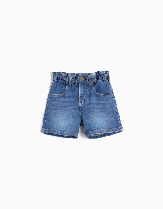 Comprar Online Calções de Ganga Paperbag, Menina, Azul