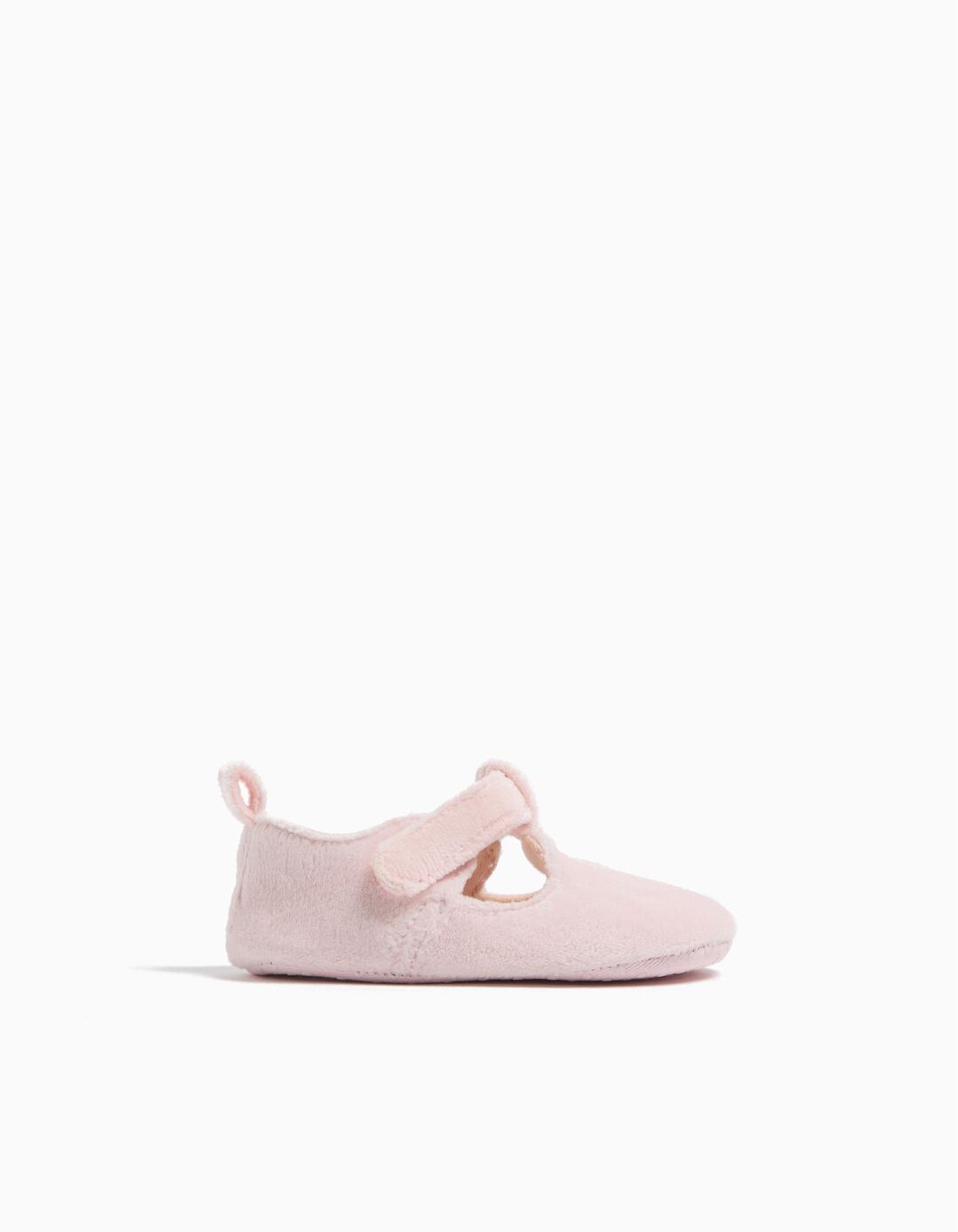 Sapatos Aveludados, Rec&eacute;m-nascido, Rosa
