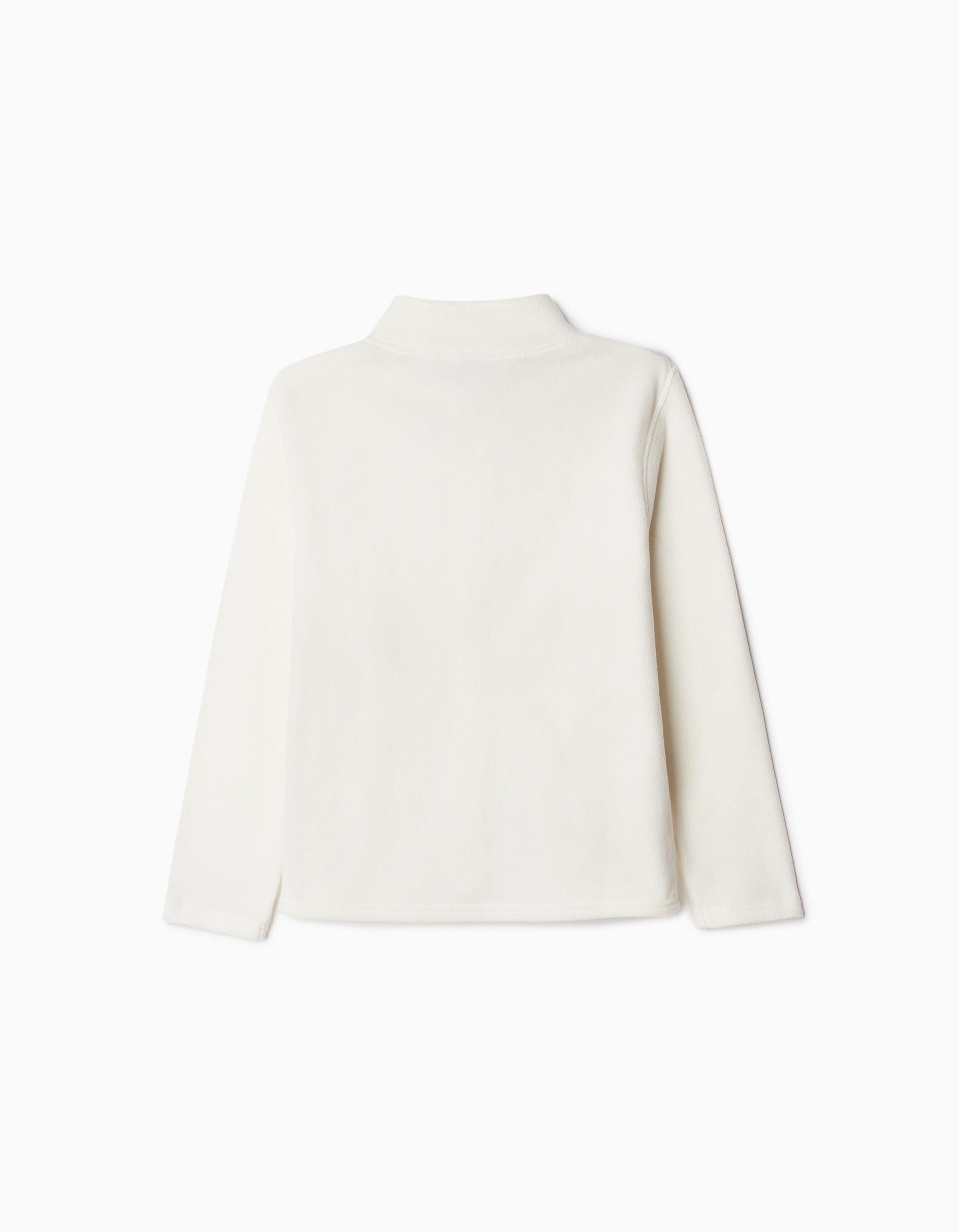 Comprar Online Casaco Polar Fecho de Correr, Menina, Branco