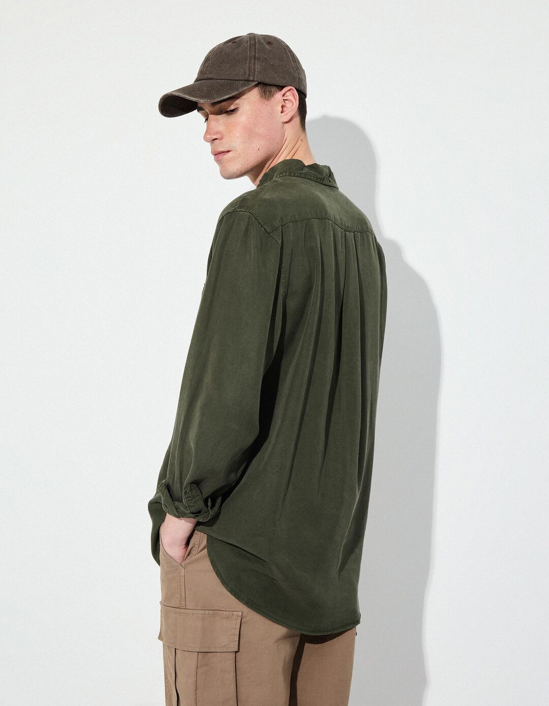Camisa, Homem, Verde Escuro