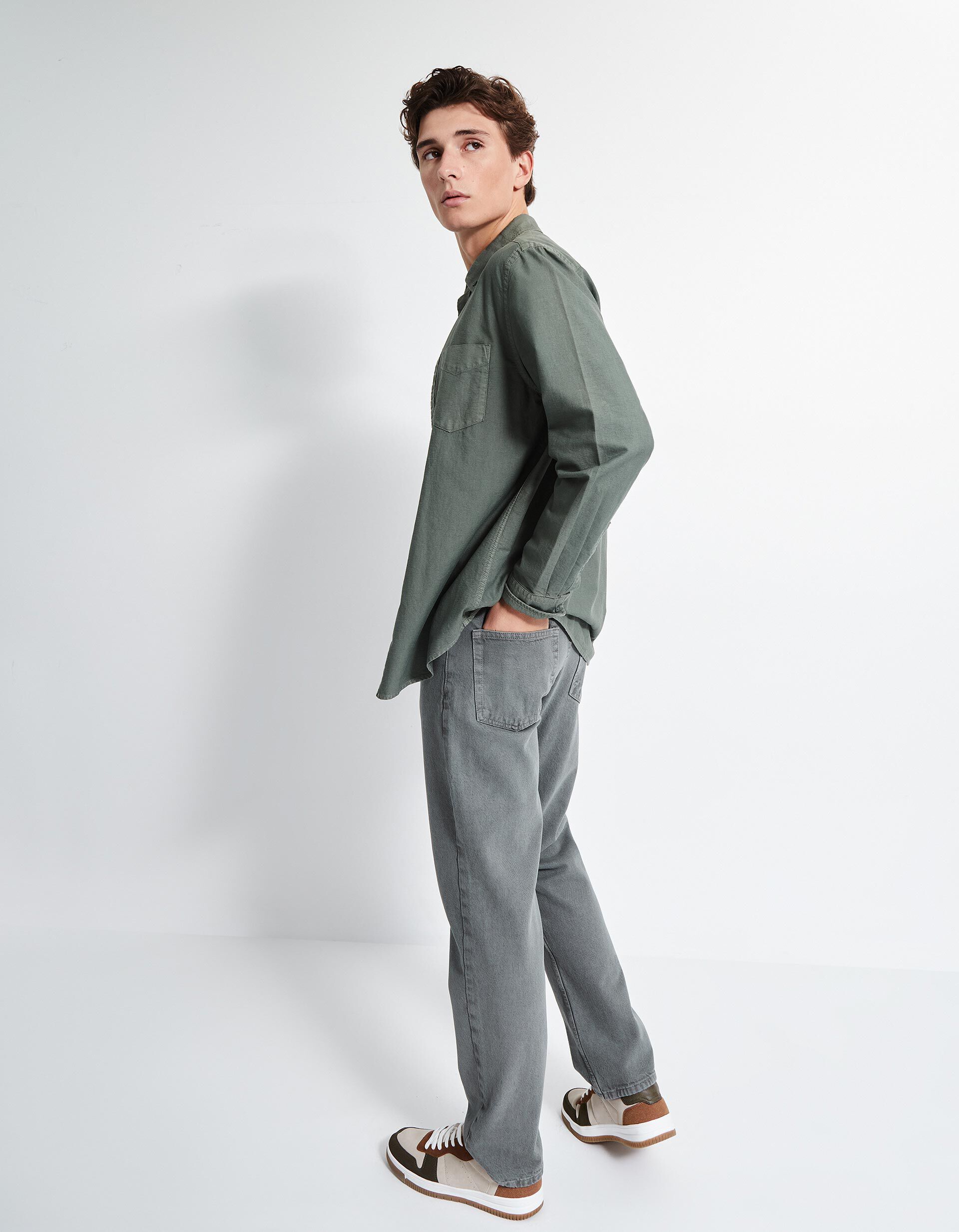 Comprar Online Cal&ccedil;as de Ganga 'Straight Fit', Homem, Verde Escuro