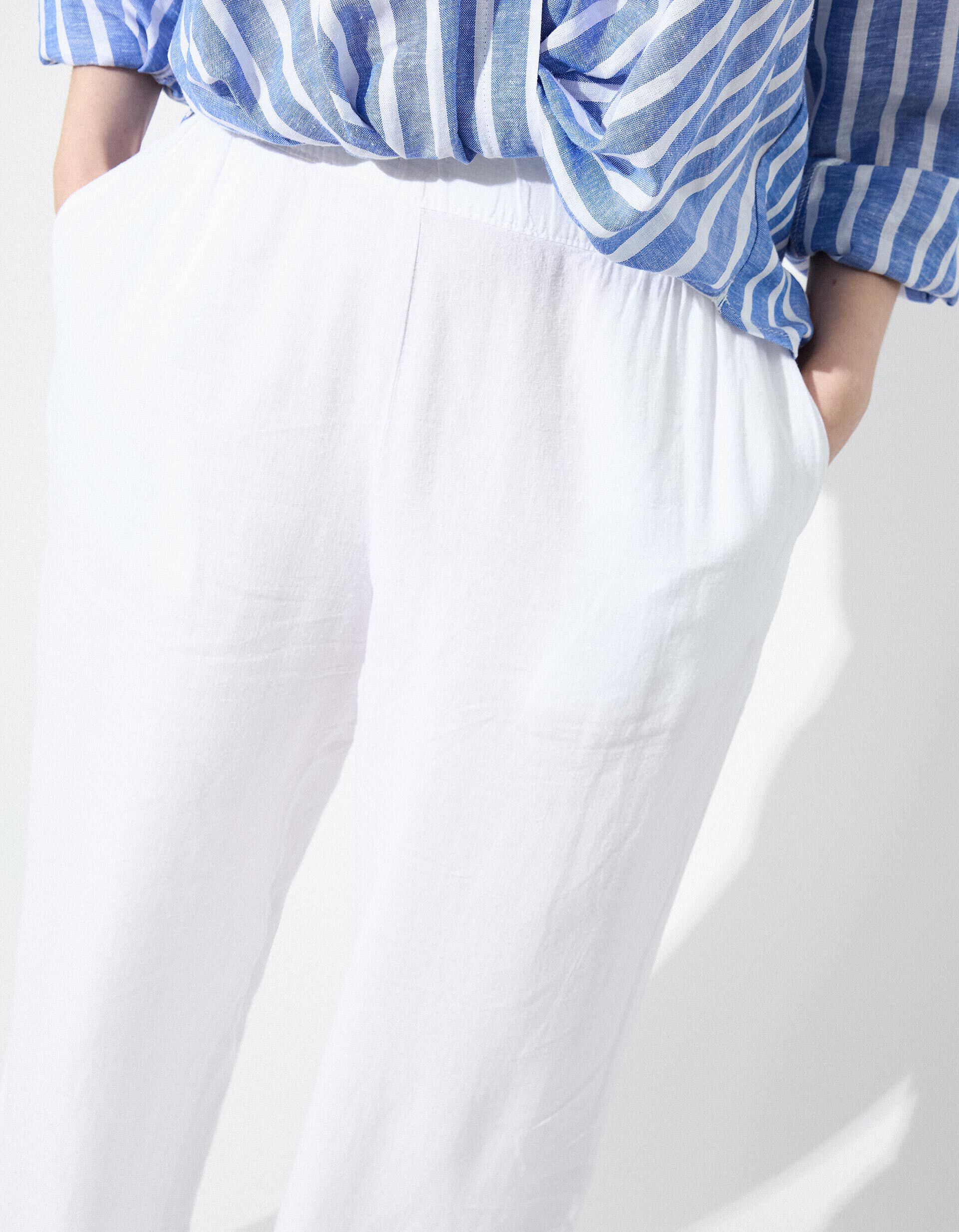 Comprar Online Cal&ccedil;as de Linho, Mulher, Branco
