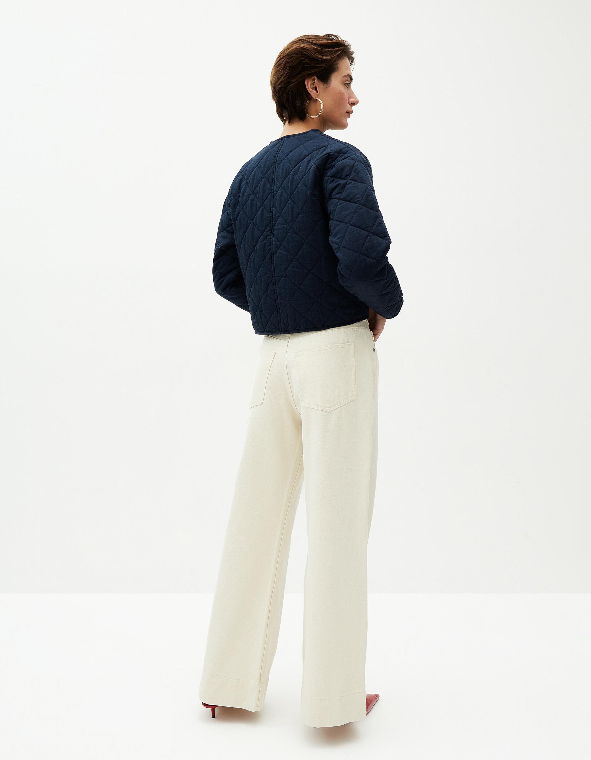 Comprar Online Cal&ccedil;as de Ganga Wide Leg, Mulher, Cru