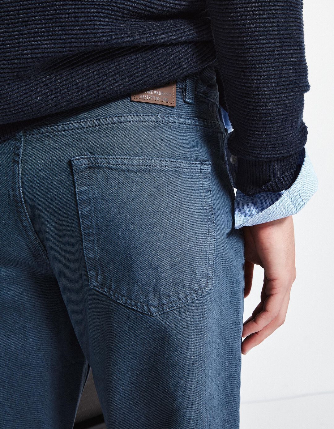 Calças de Ganga 'Straight Fit', Homem, Azul Escuro