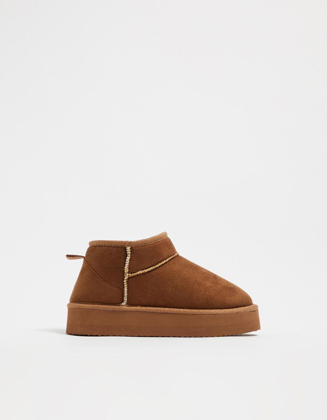 Botas Plataforma Interior Pelo, Mulher, Bege Escuro