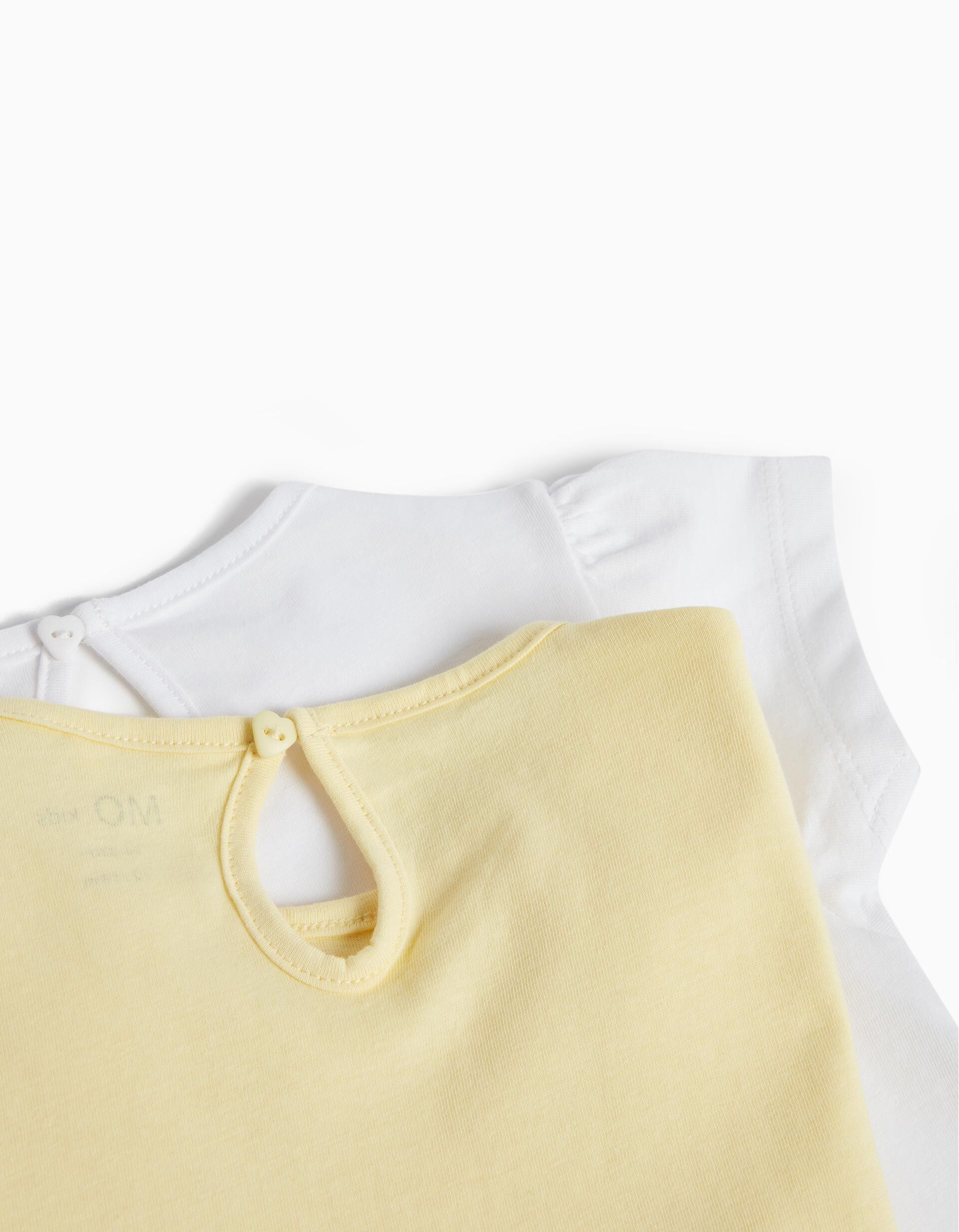 Comprar Online Pack 2 T-shirts B&aacute;sicas Lisas, Beb&eacute; Menina, Multicor