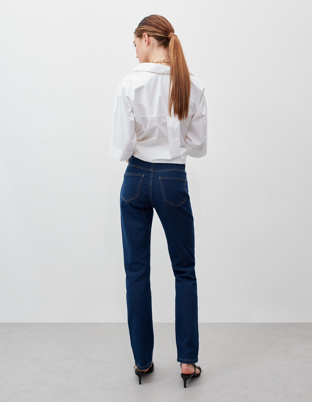 Jeans Slim Fit, Mulher, Azul