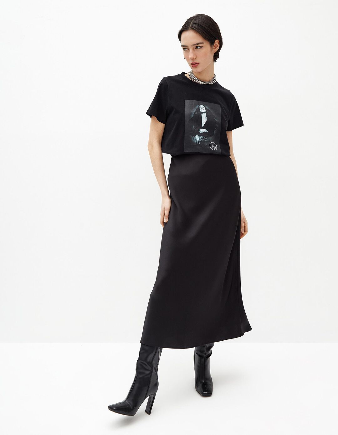 T-shirt 'Cher', Mulher, Preto