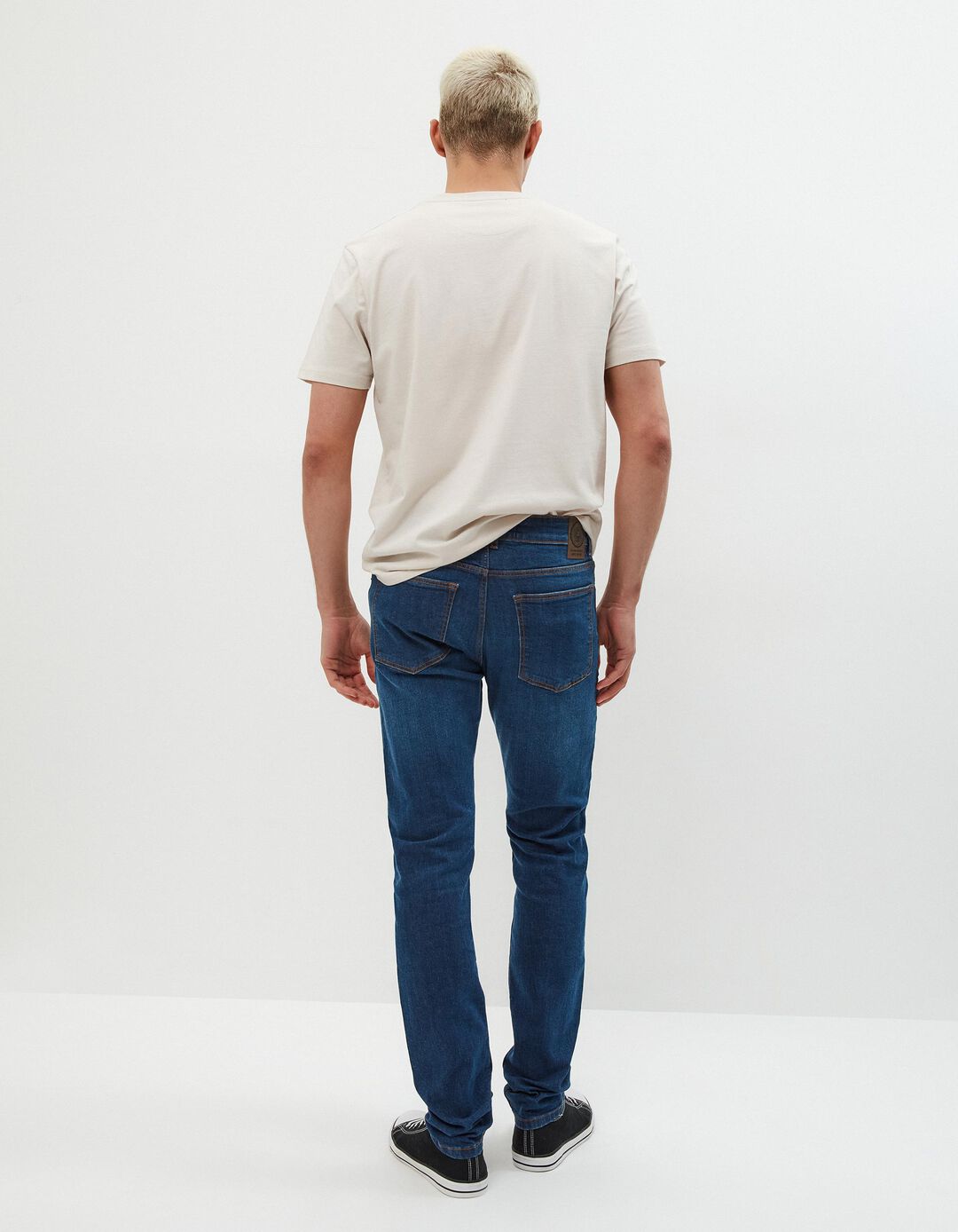 Calças Skinny Fit, Homem, Azul