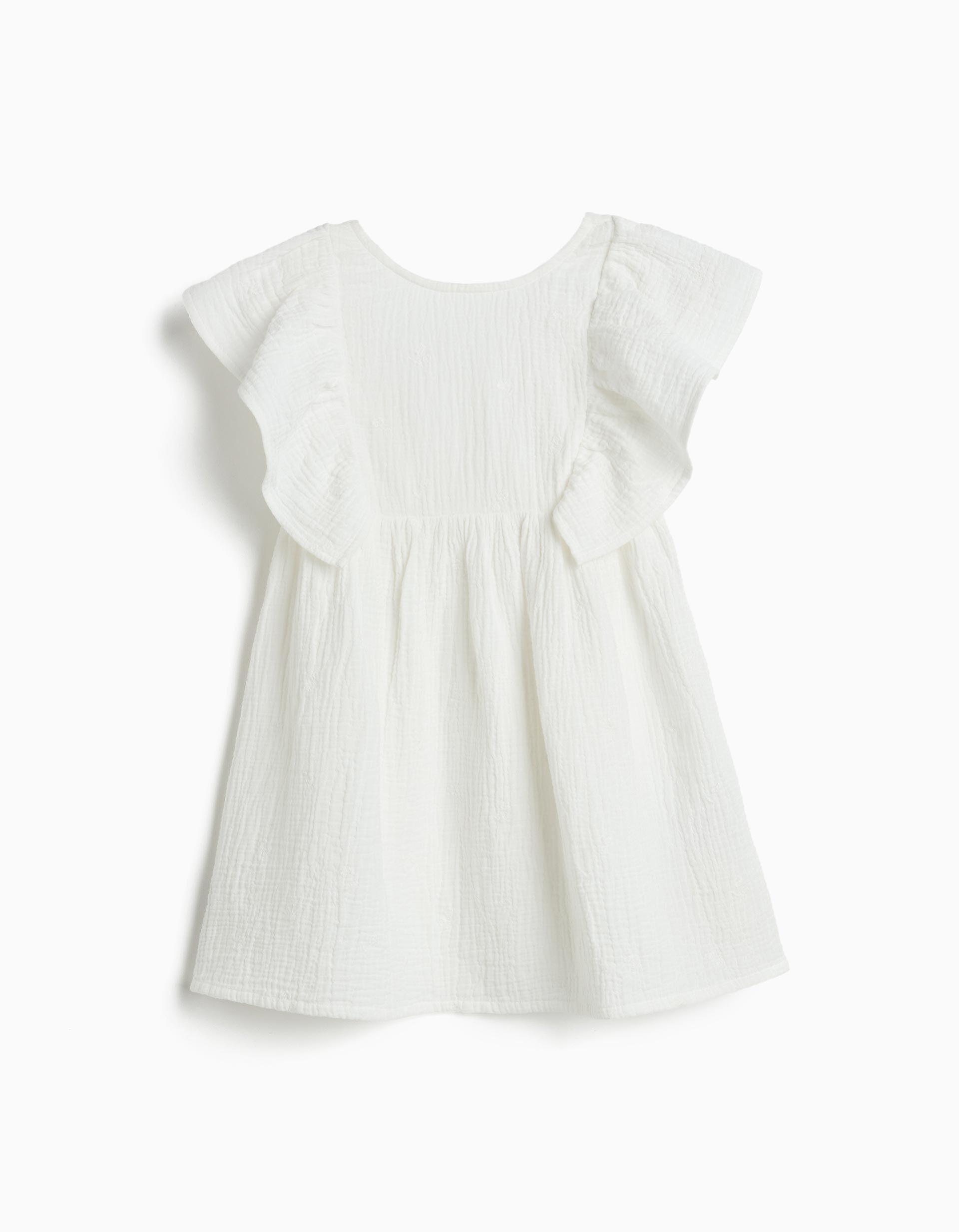Vestido Bordado, Menina, Branco