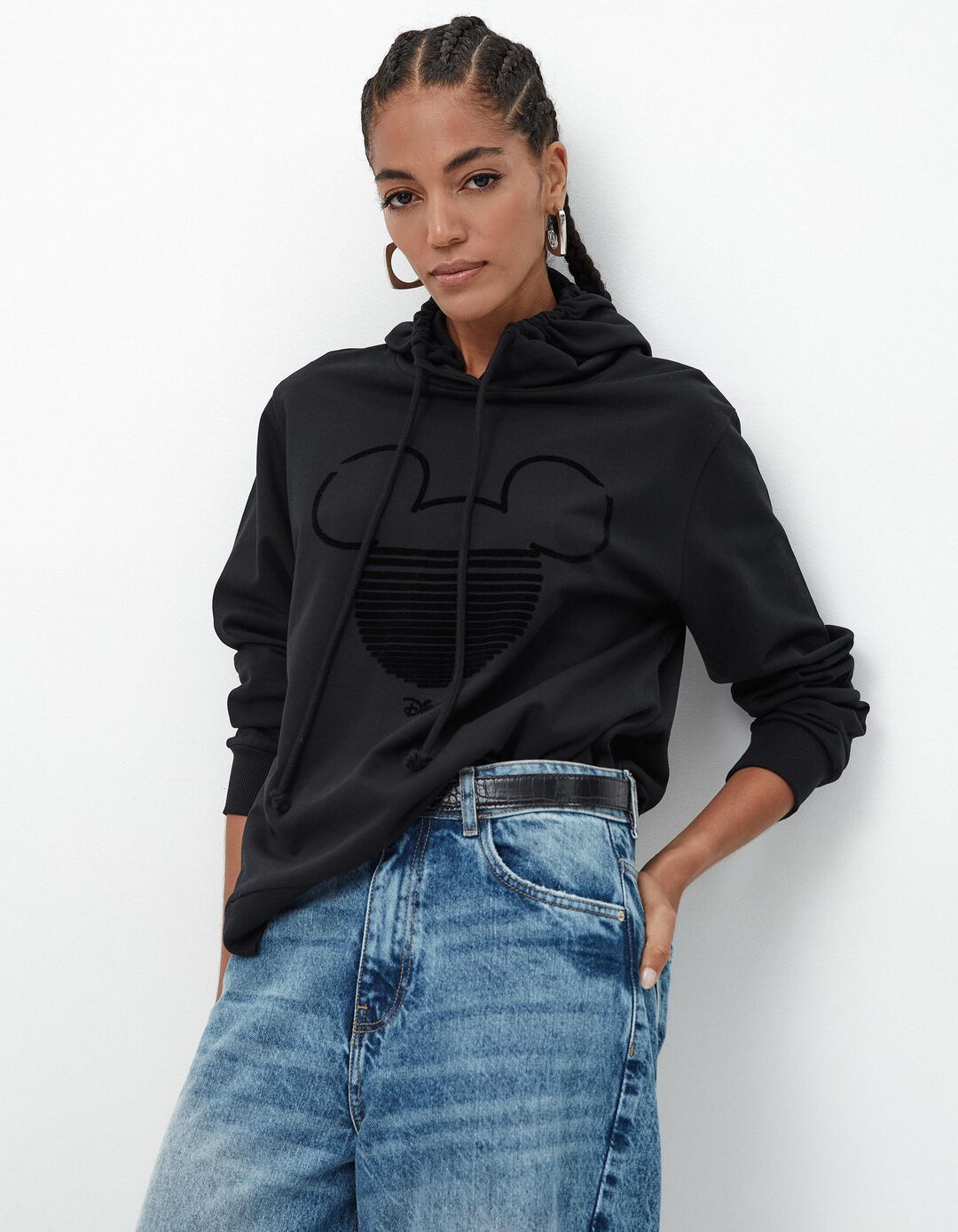 Sweatshirt Capuz 'Disney', Mulher, Preto