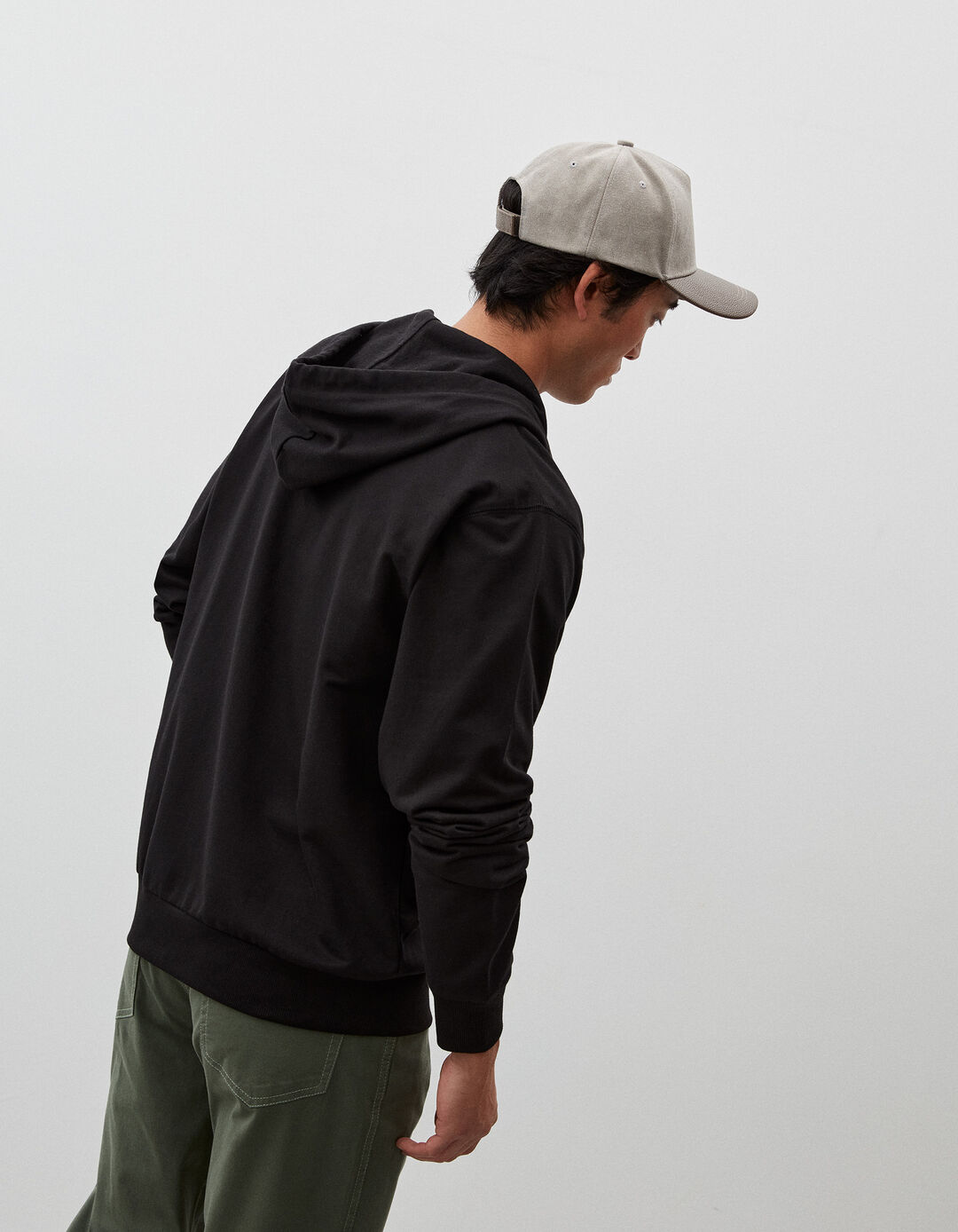 Casaco com capuz, Homem, Preto