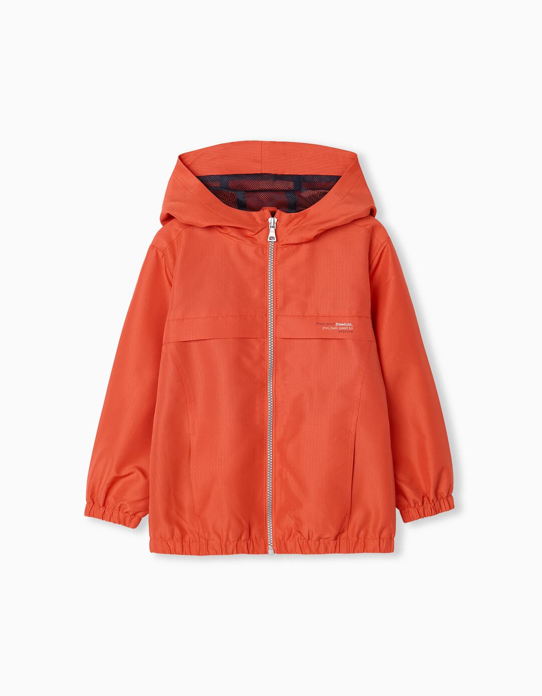 Parka com Capuz, Menino, Laranja Escuro