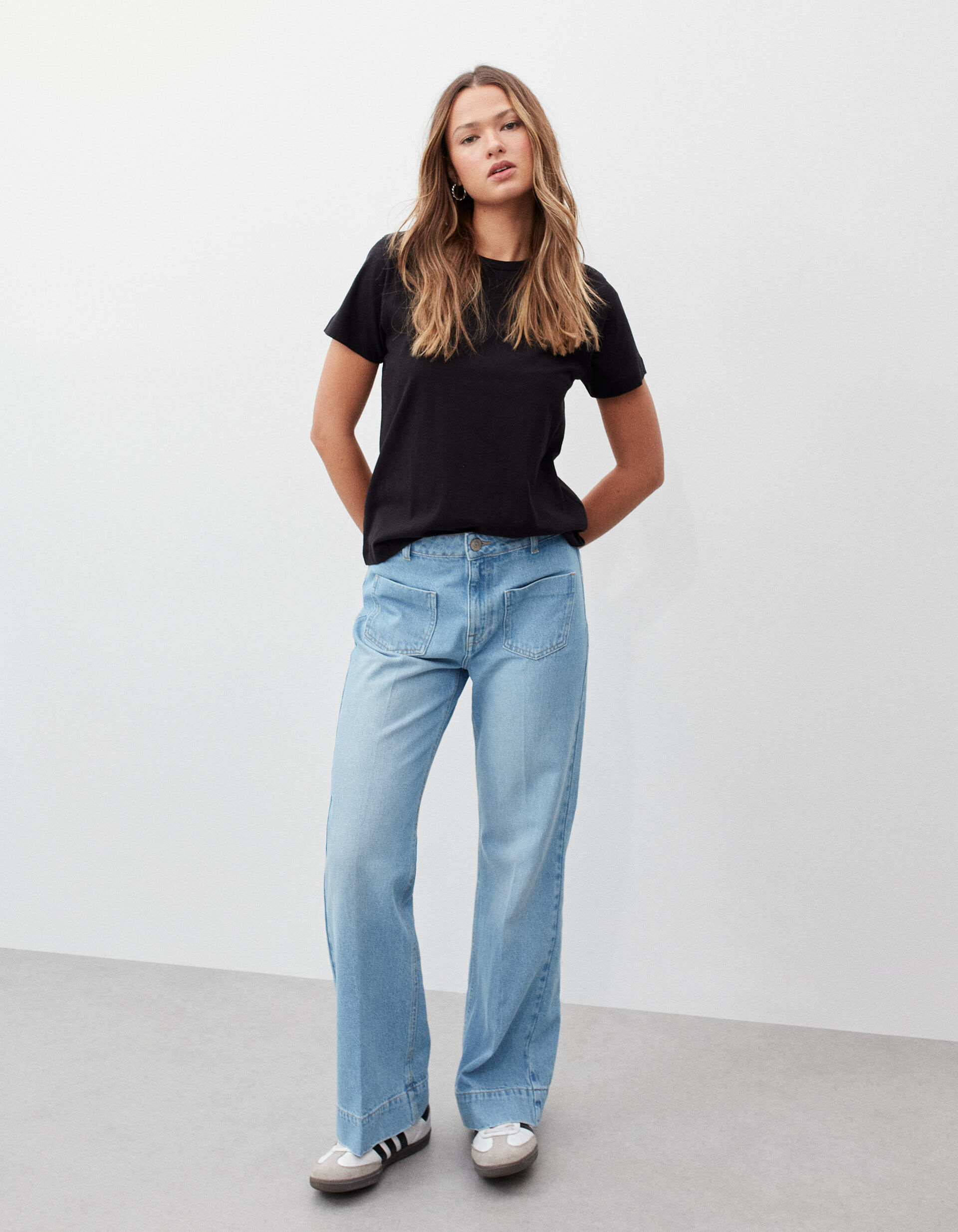 T-shirt, Mulher, Preto