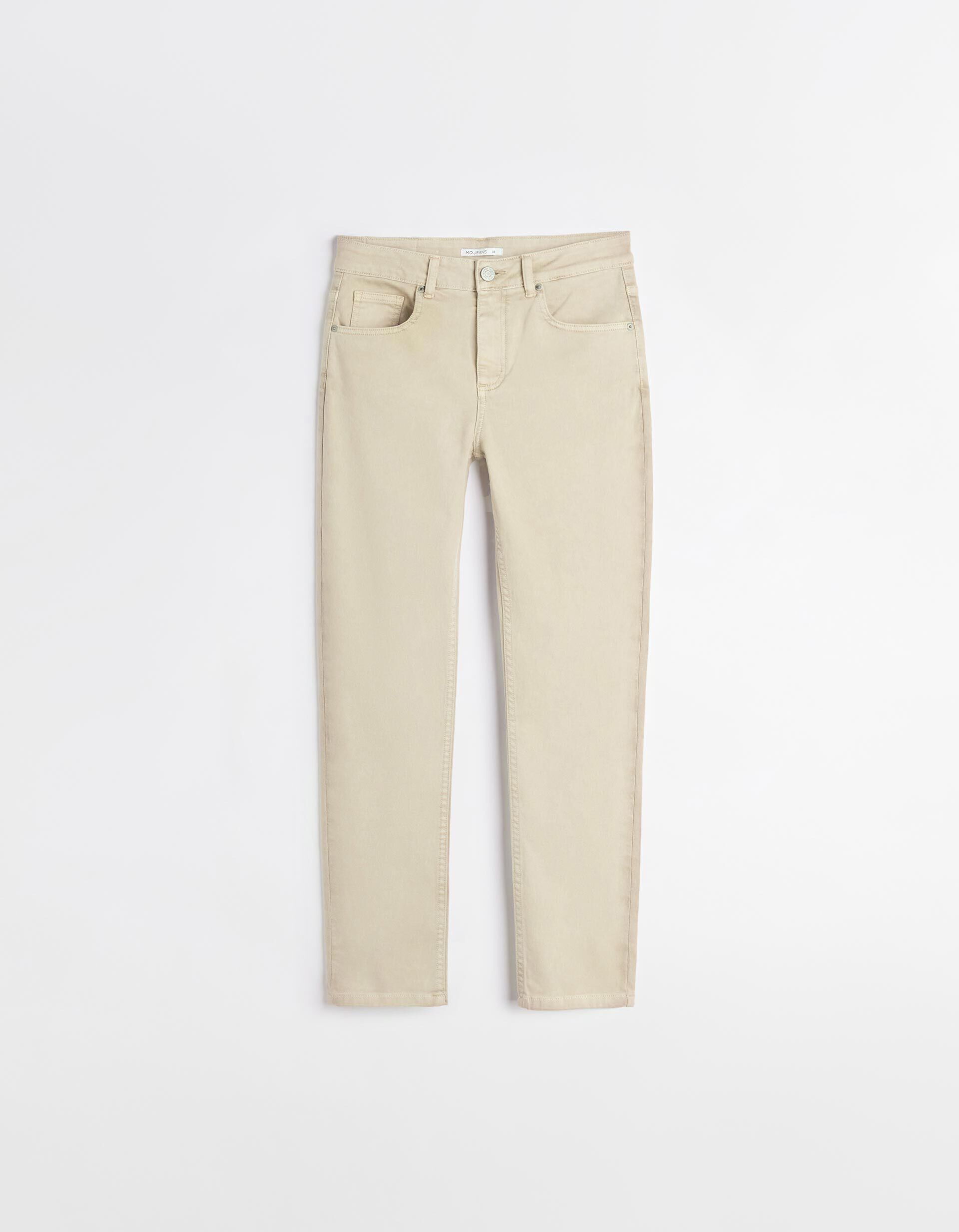 Comprar Online Jeans Slim Fit, Mulher, Bege Claro