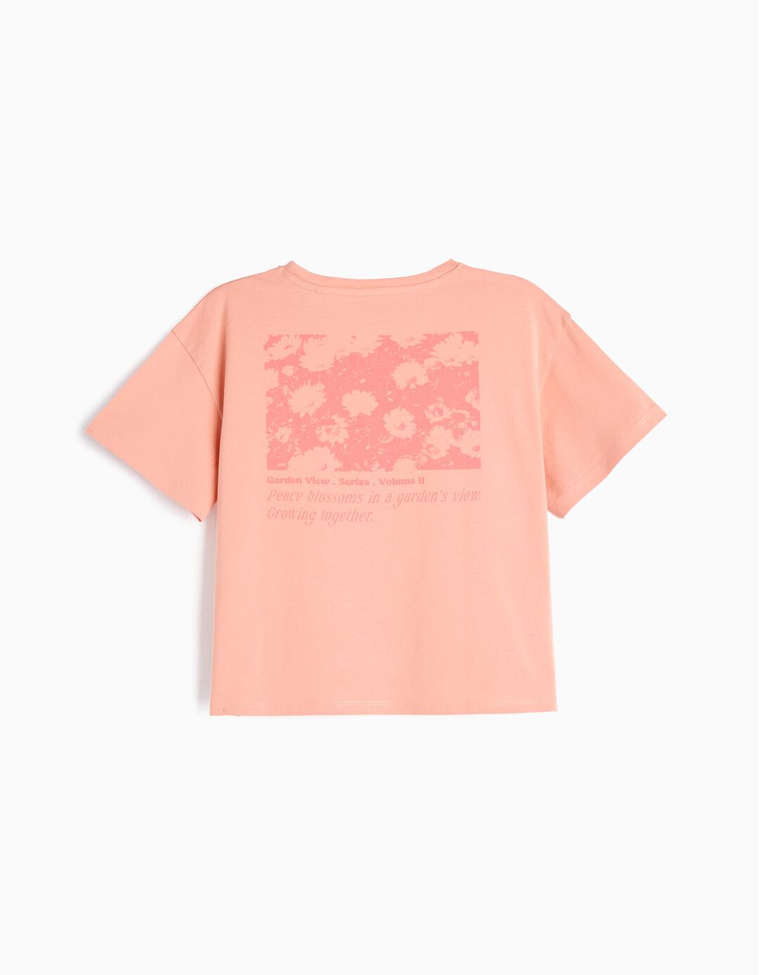 T-shirt Estampado, Menina, Laranja Claro