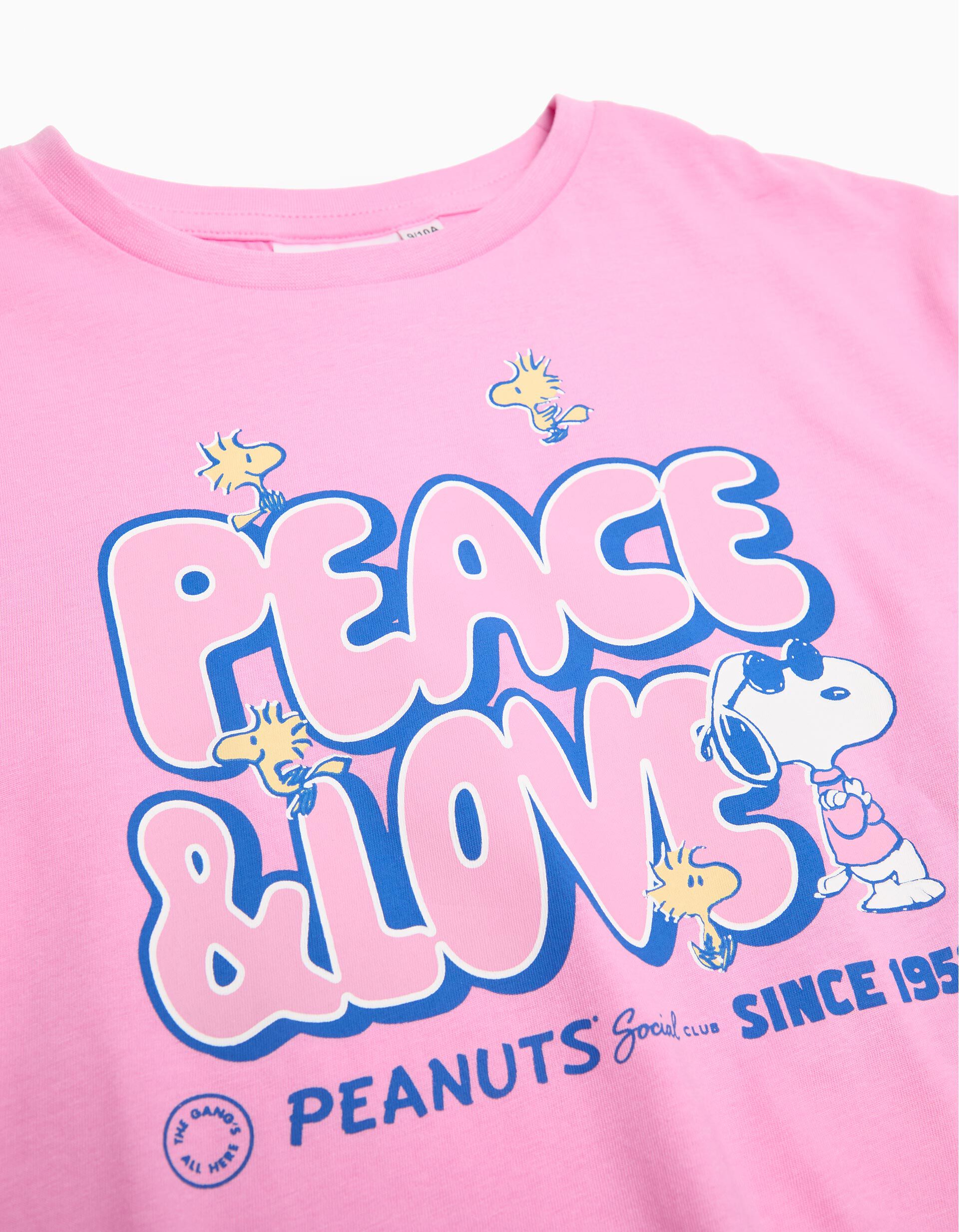 Comprar Online T-shirt de Manga Comprida 'Snoopy', Menina, Rosa