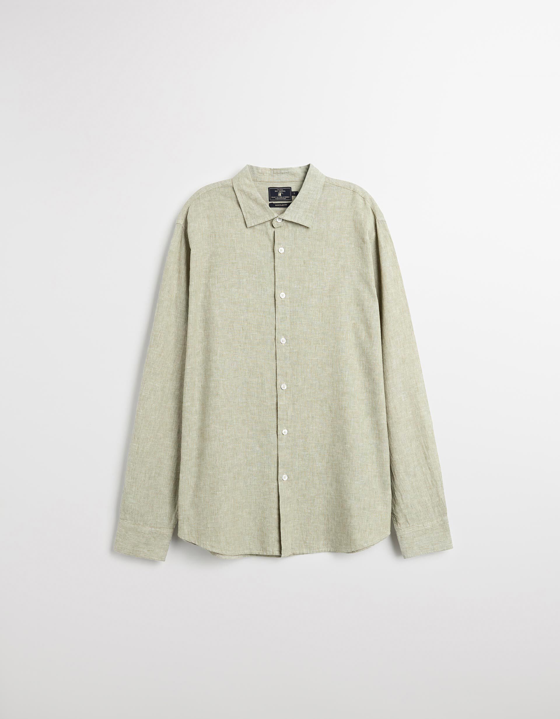 Comprar Online Camisa de Linho, Homem, Verde Escuro 